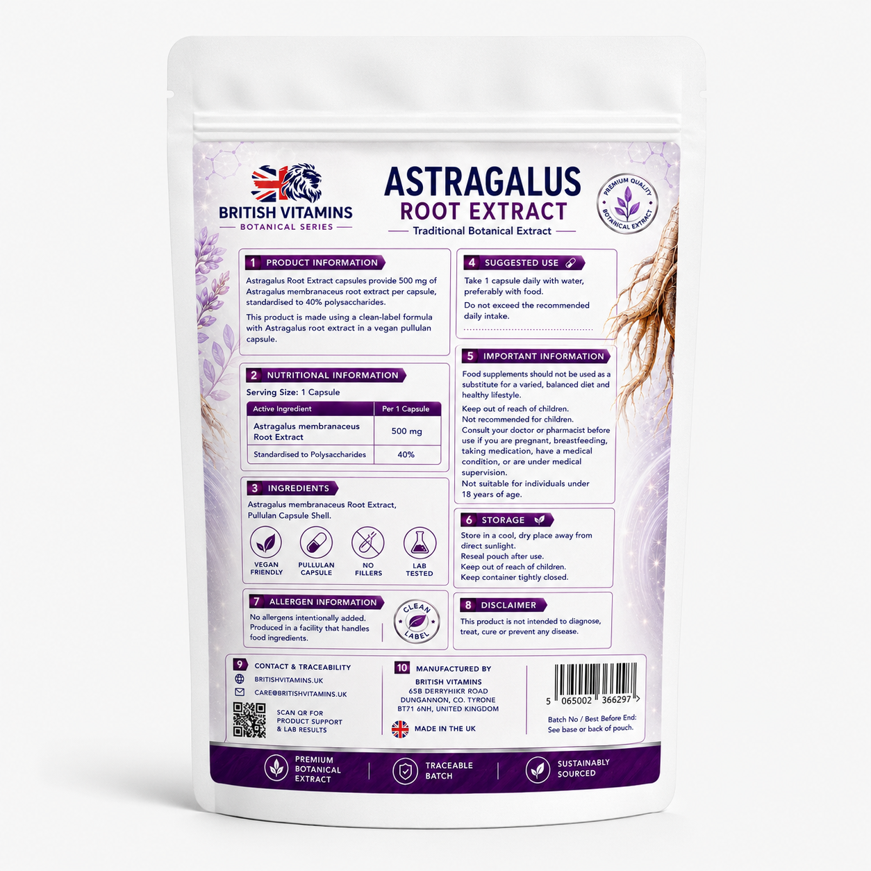 Astragalus Root extract capsules