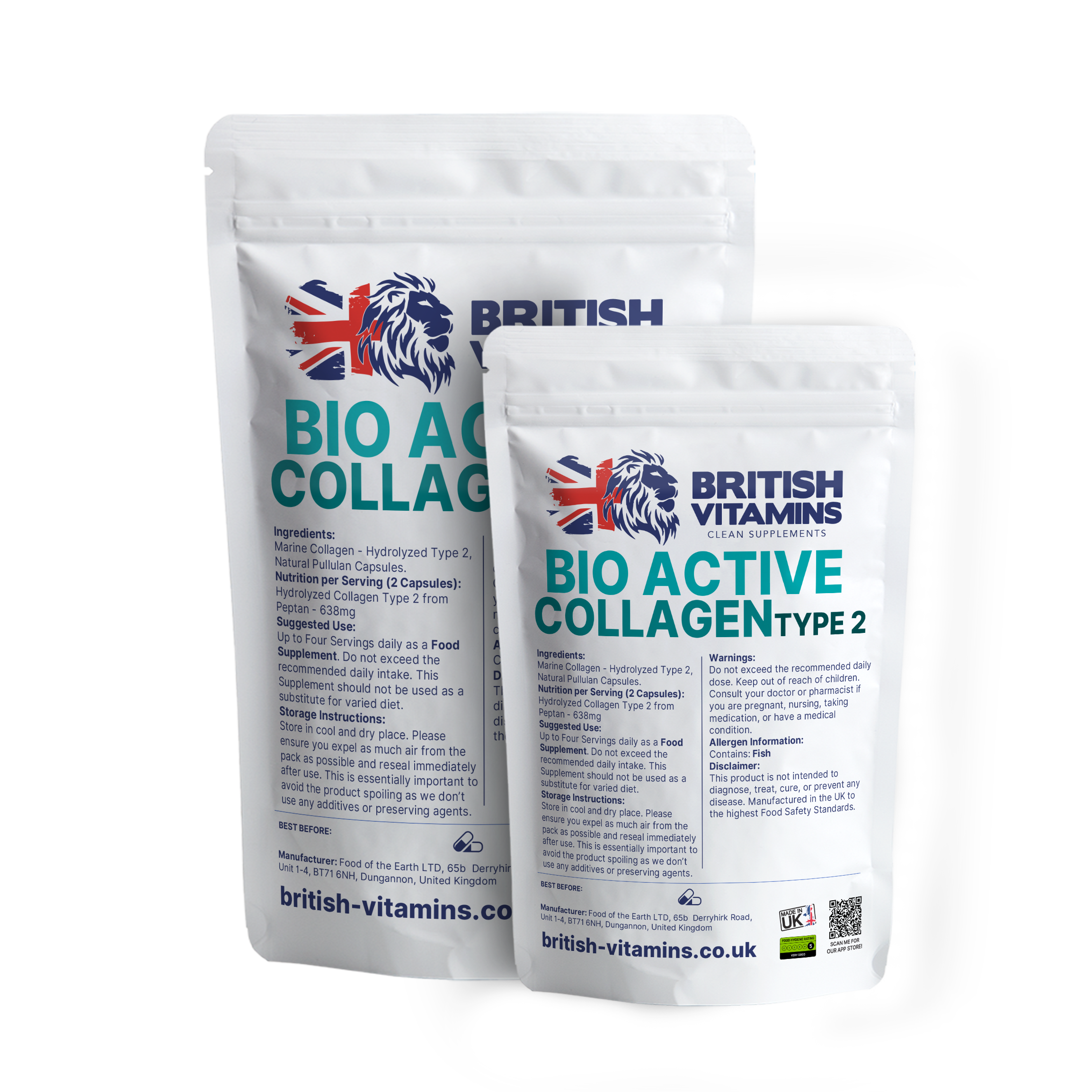 Collagen Peptides Fish No Fillers Type 2 Da 2000 Health & Beauty:Vitamins & Lifestyle Supplements:Sports Supplements:Protein Shakes & Bodybuilding British Vitamins