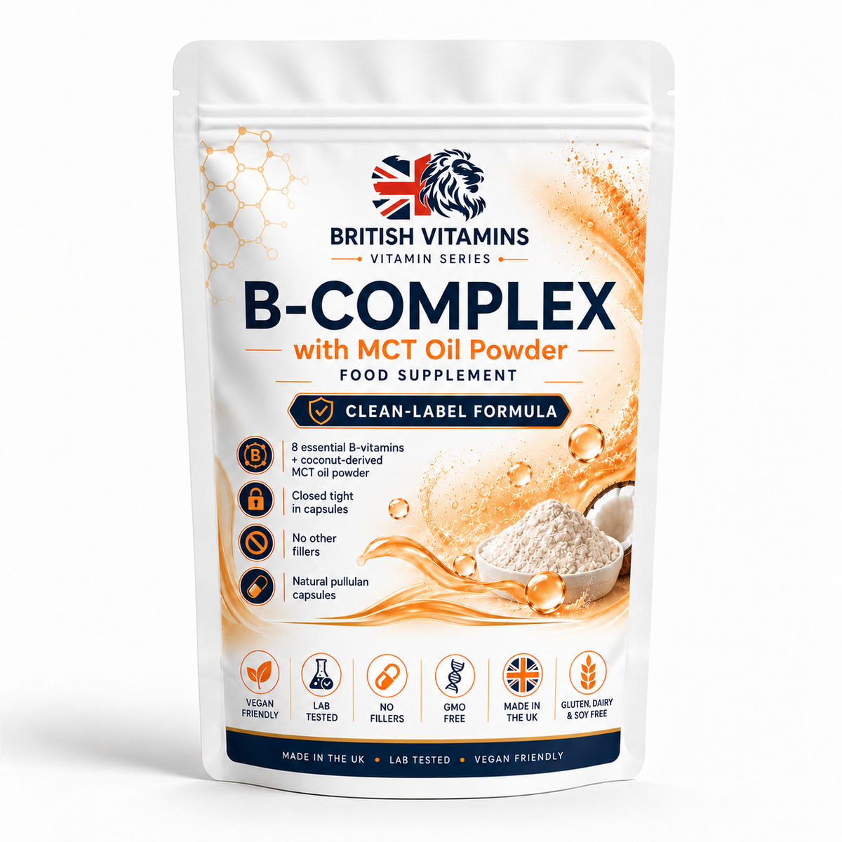 B Complex with coconut MCT Oil powder