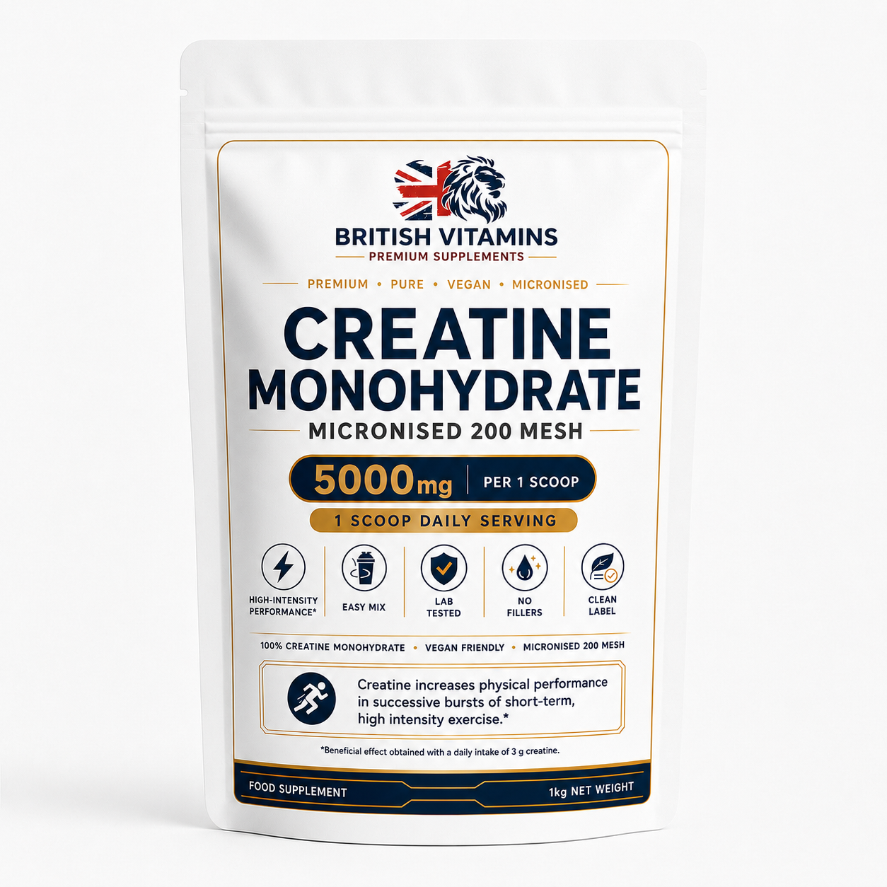 Creatine Monohydrate – 200 Mesh Lab Tested powder