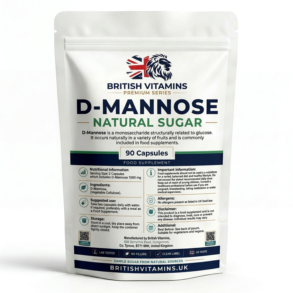 D-Mannose Natural Sugar - 90 Capsules