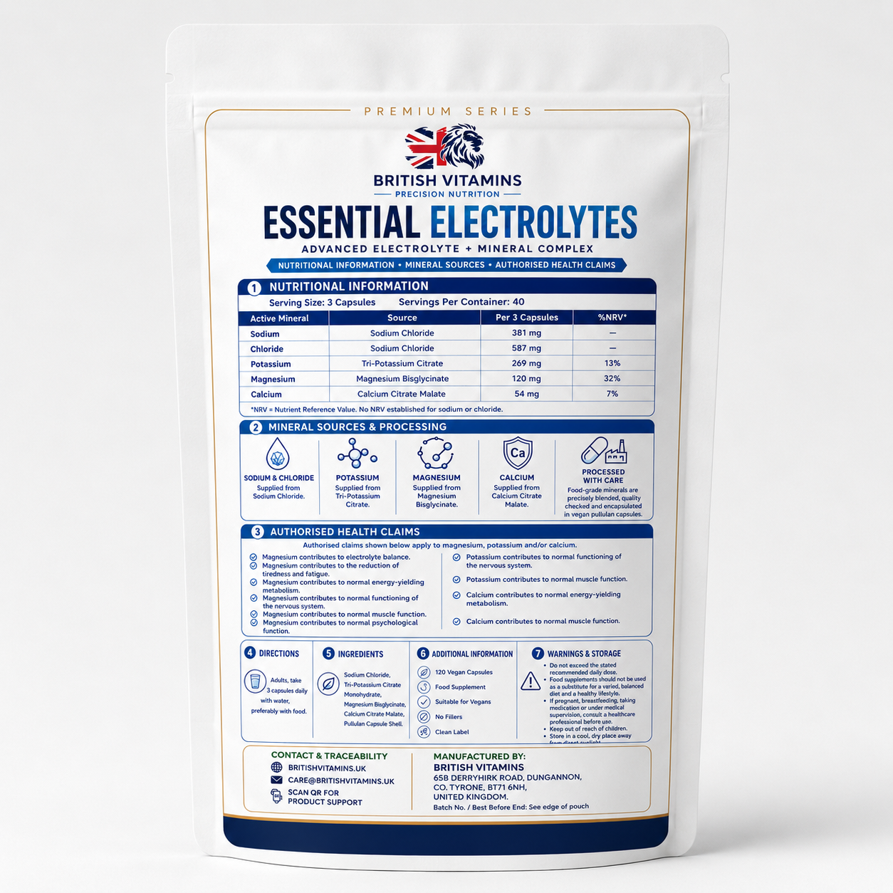 Essential Electrolytes – 120 Vegan Capsules