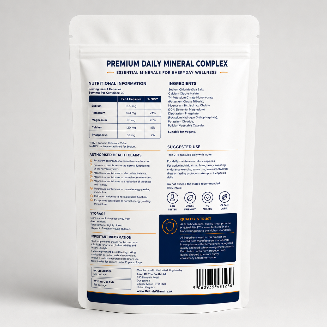HydraPrime – Electrolyte Balance Capsules-Food Supplement