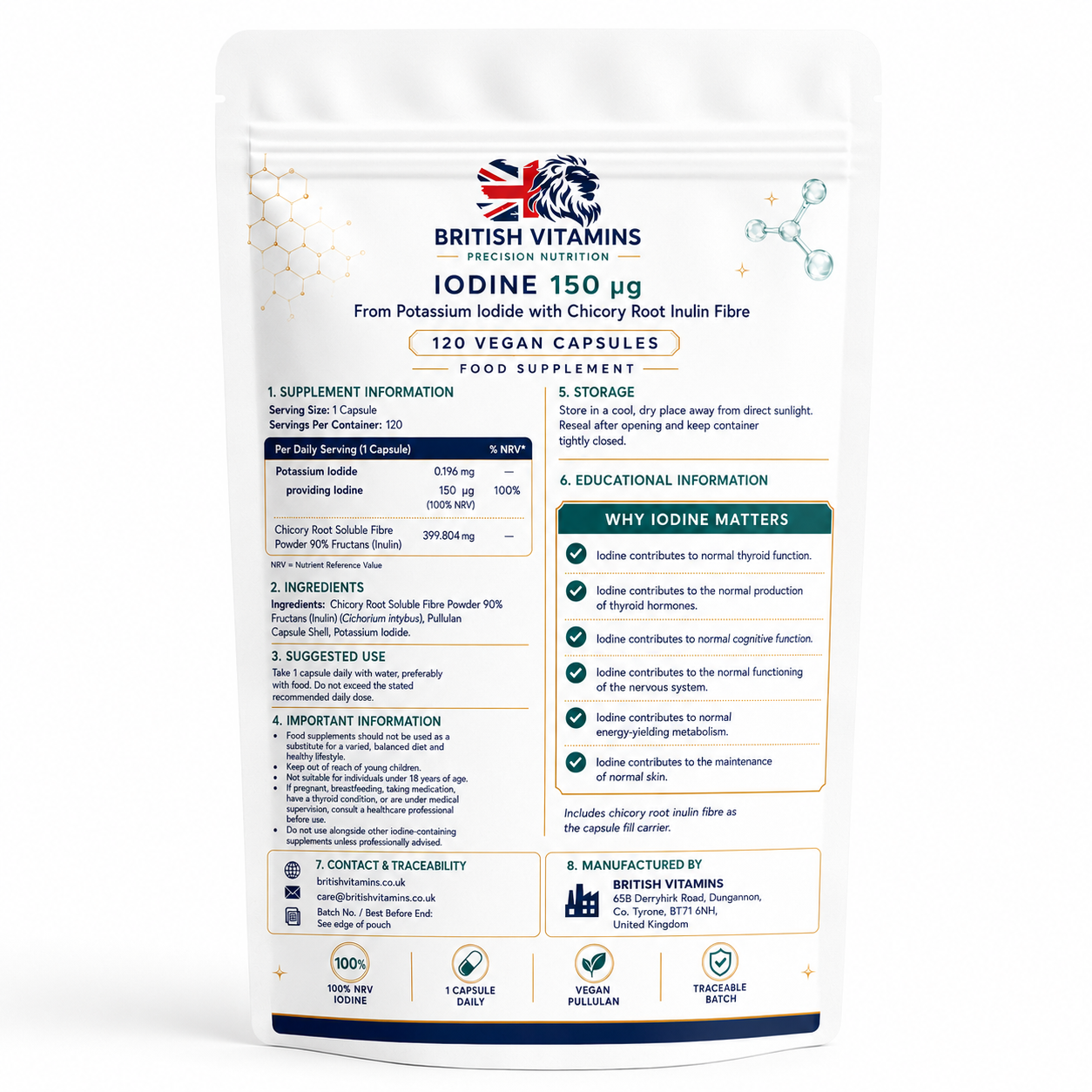 Iodine 150µg Vegan Capsules