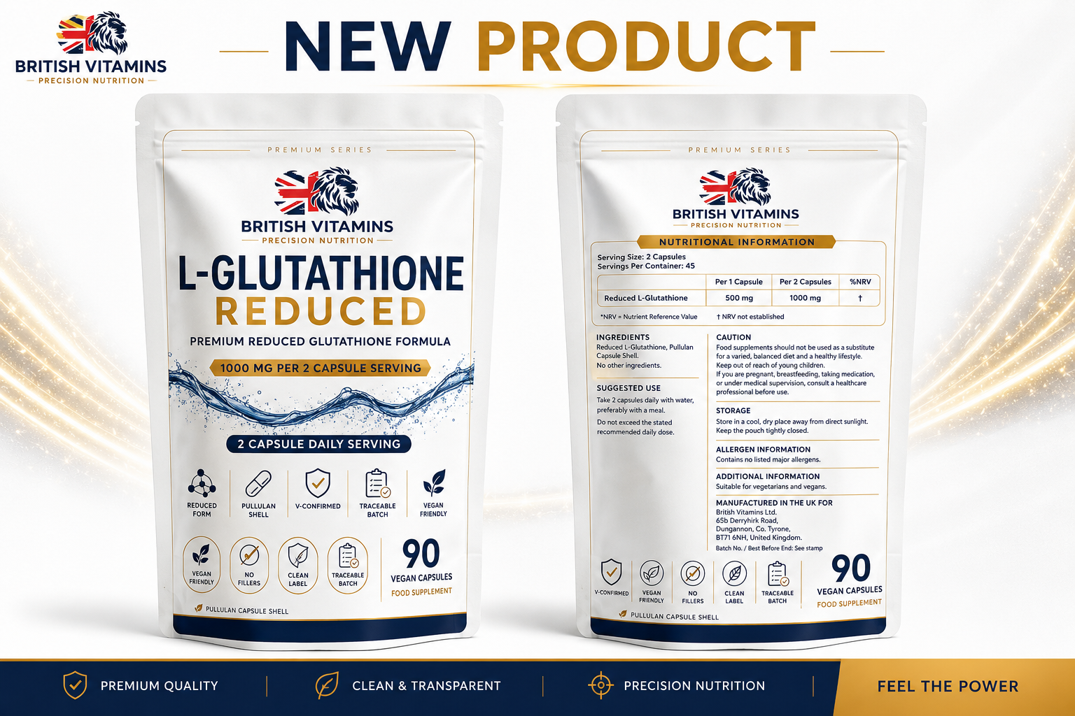 L-Glutathione Premium Reduced 500mg Capsules