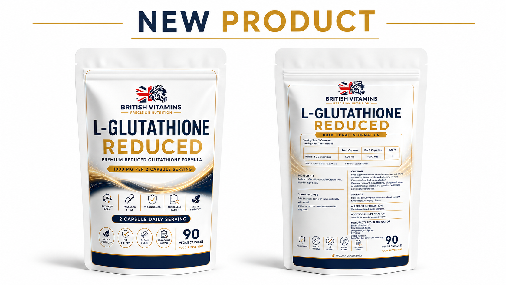 L-Glutathione Premium Reduced 500mg Capsules