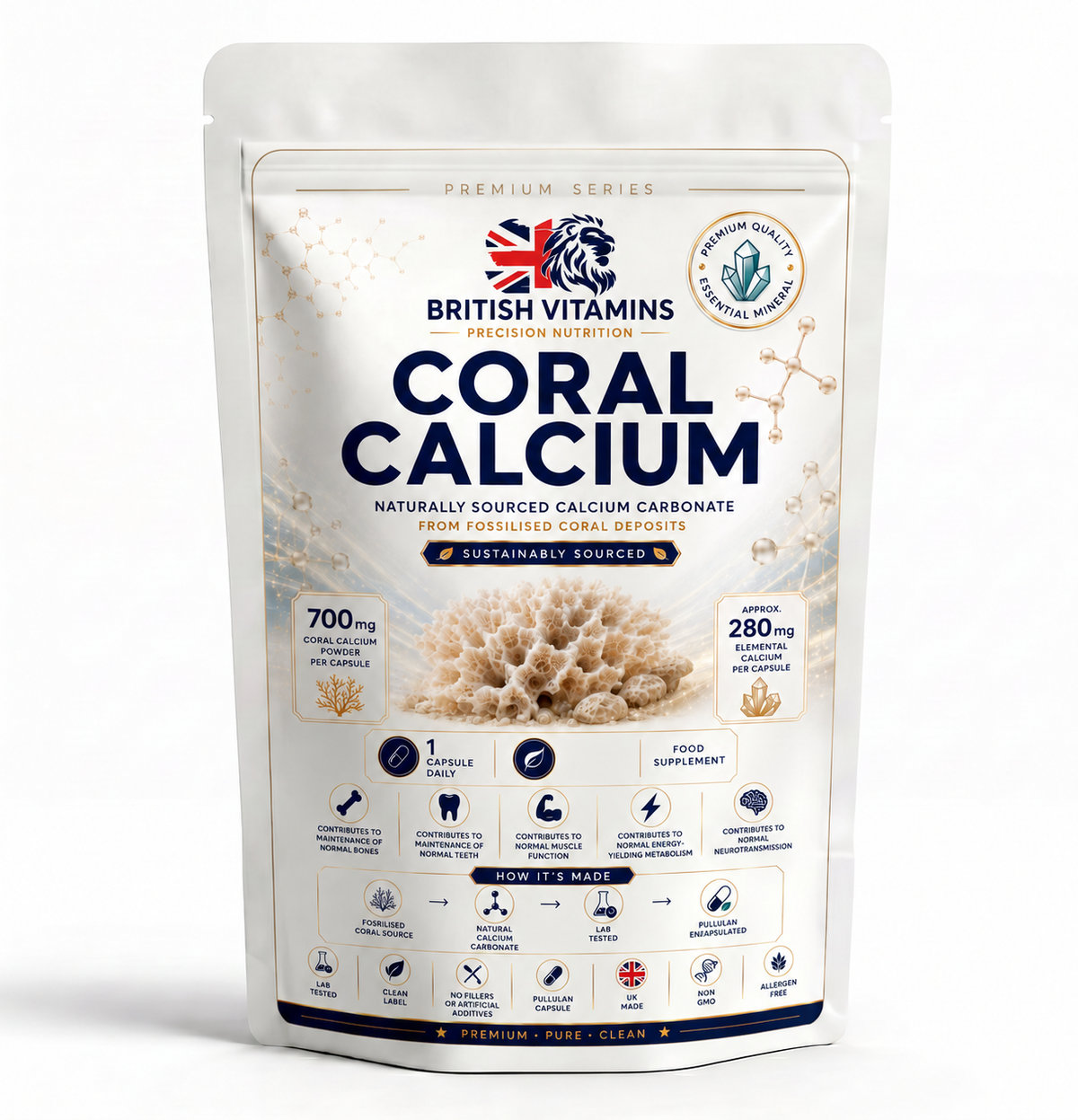 Coral Calcium 700mg – 280mg Elemental Calcium