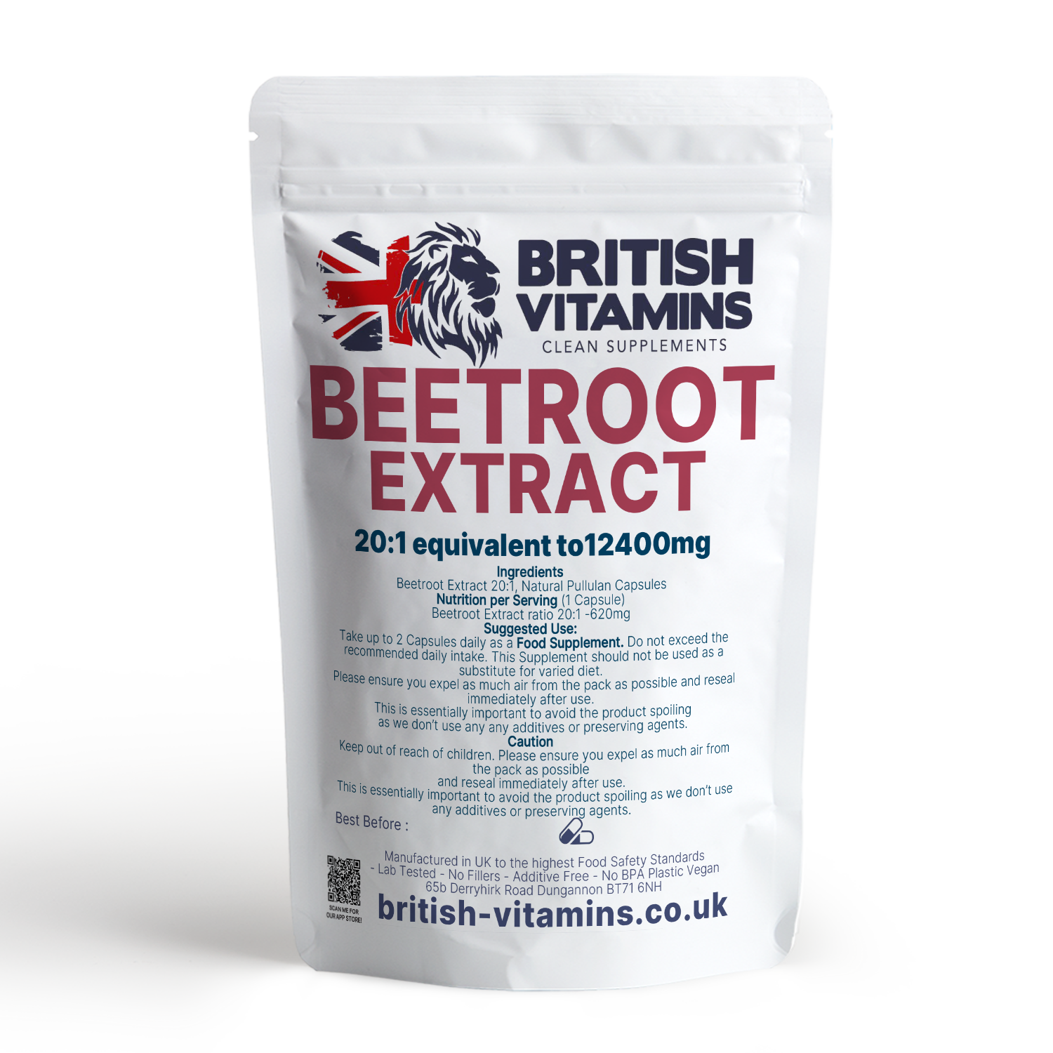 Beetroot Clean 620mg Natural Vegan Capsules