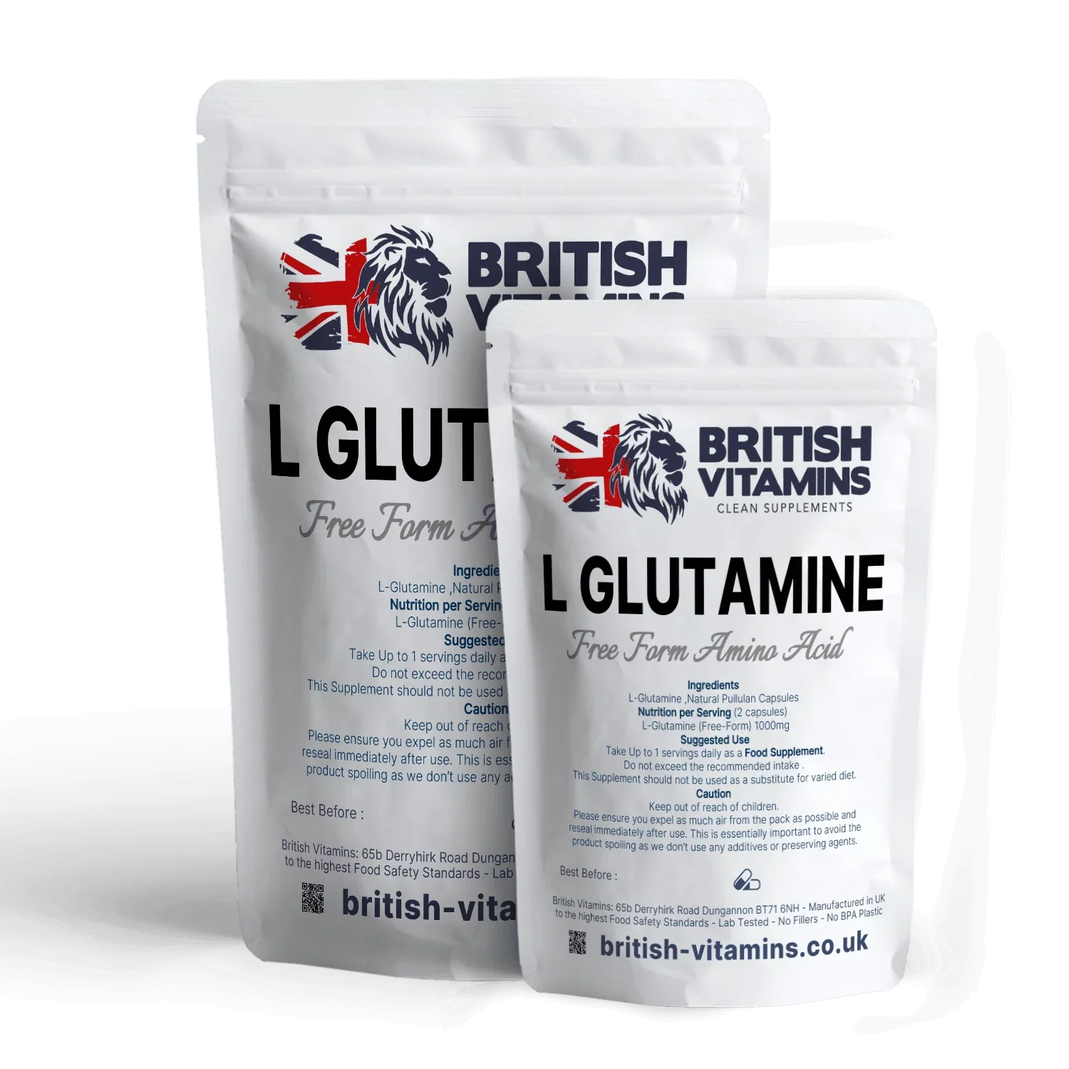 L-Glutamine 1700 Free Form L Glutamine Amino, Capsules Health & Beauty:Vitamins & Lifestyle Supplements:Vitamins & Minerals British Vitamins 120 Capsules