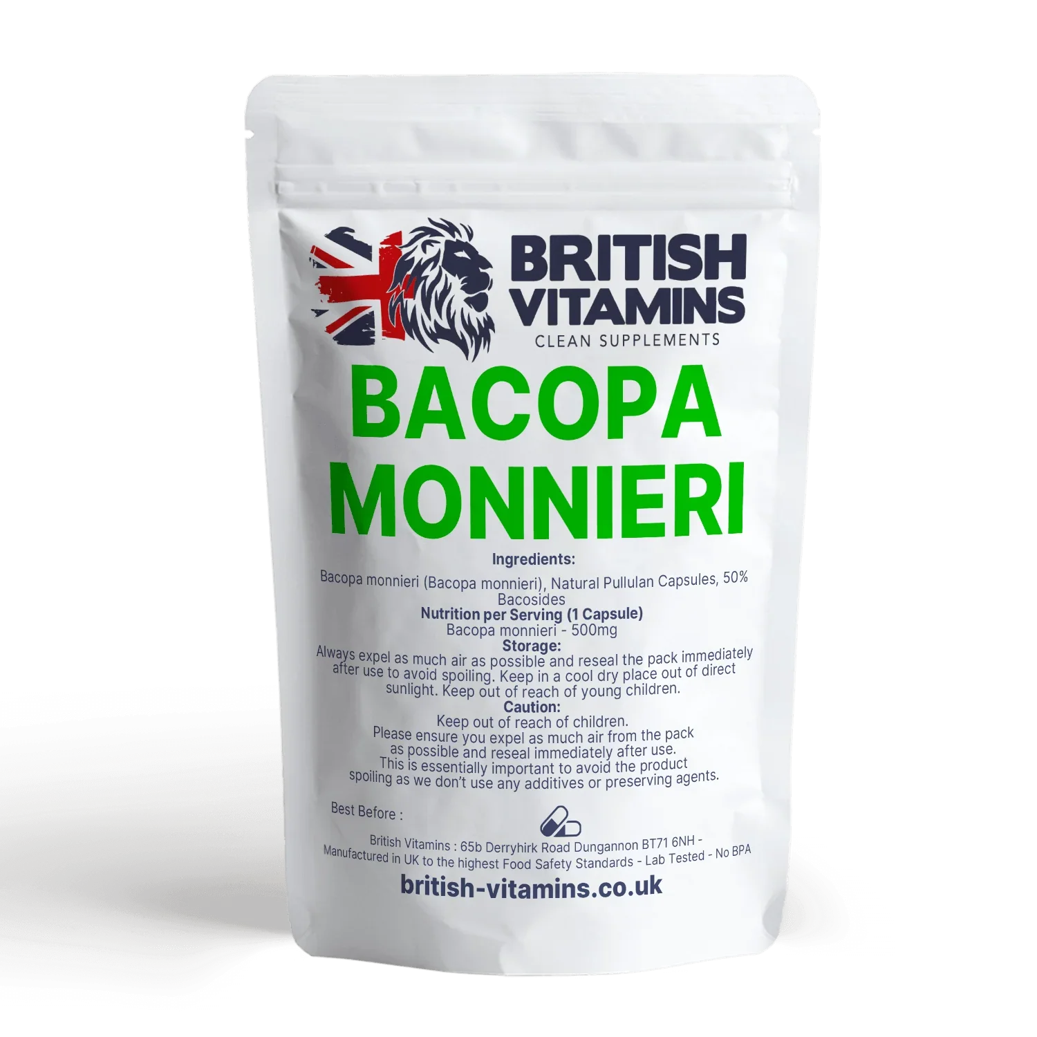 Bacopa Monnieri Capsule Extract Health & Beauty:Vitamins & Lifestyle Supplements:Vitamins & Minerals British Vitamins 30 Capsules
