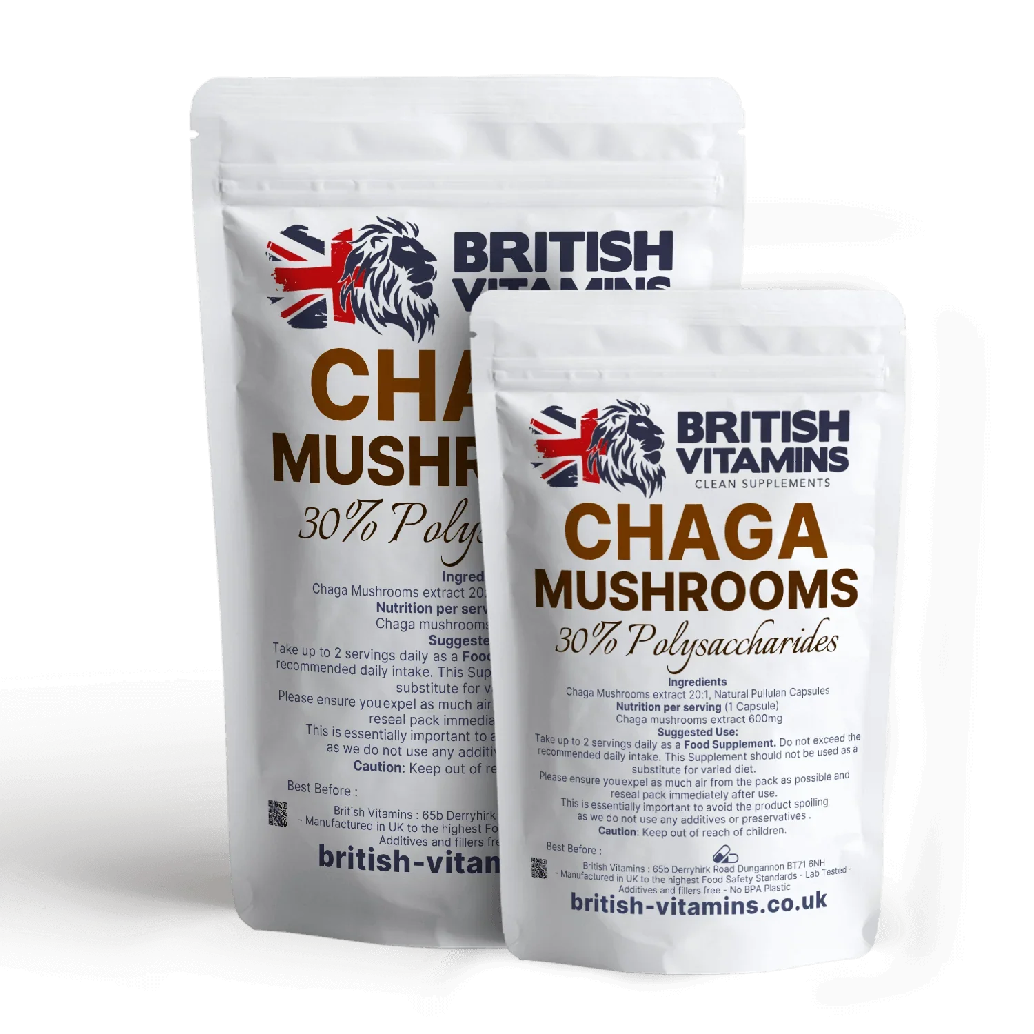Chaga Mushroom extract 30%Polysacharides Health & Beauty:Vitamins & Lifestyle Supplements:Vitamins & Minerals British Vitamins