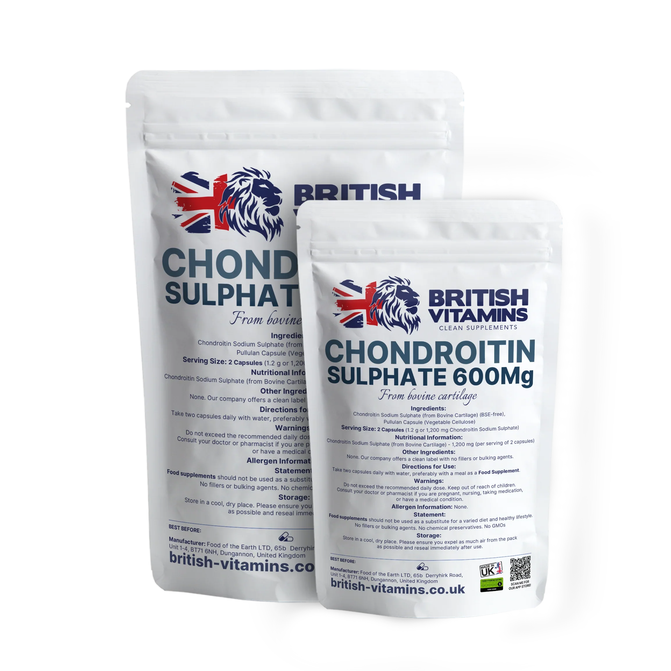 Chondroitin Sodium Sulfate 600MG Health & Beauty:Vitamins & Lifestyle Supplements:Vitamins & Minerals British Vitamins