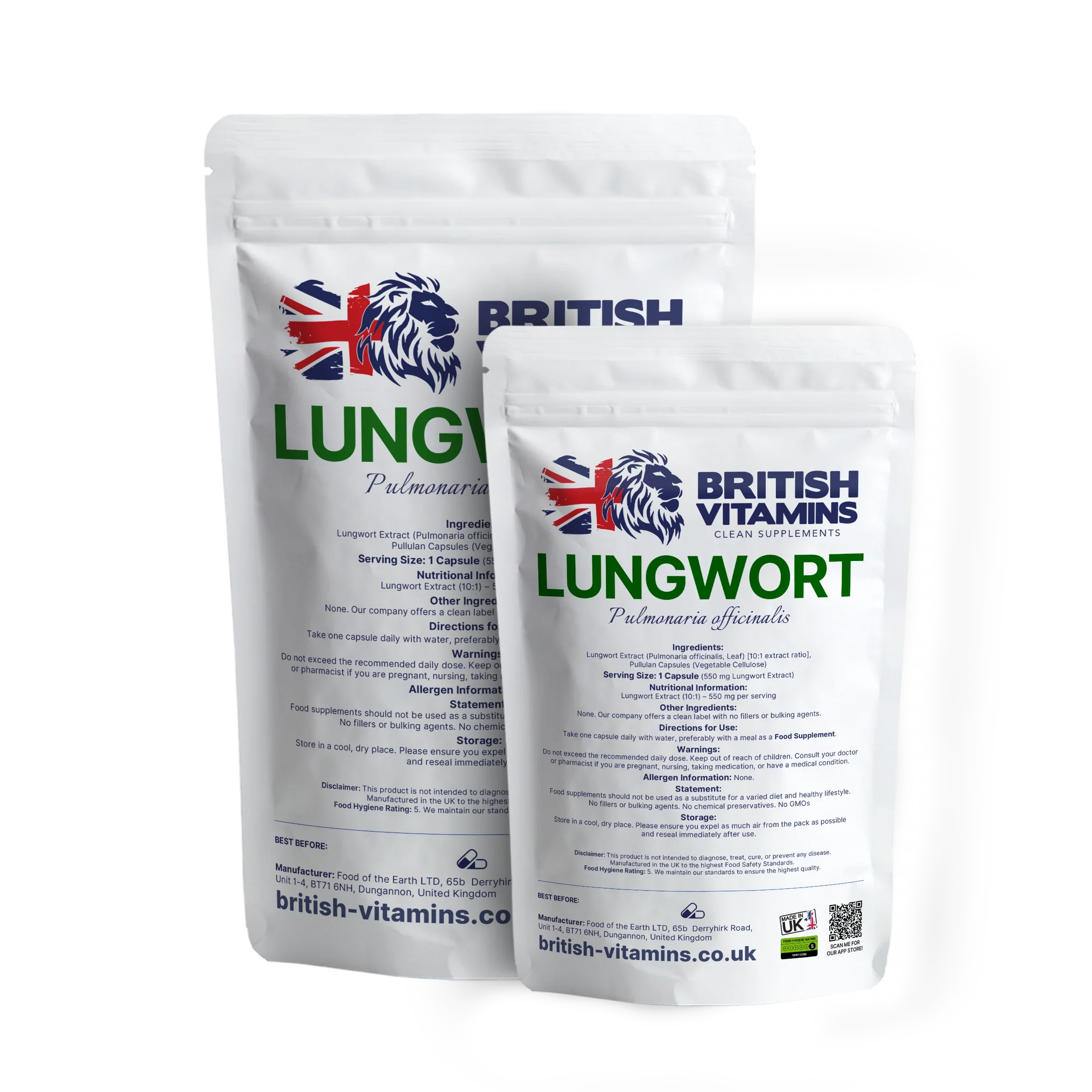 Lungwort extract capsules Health & Beauty:Vitamins & Lifestyle Supplements:Vitamins & Minerals British Vitamins