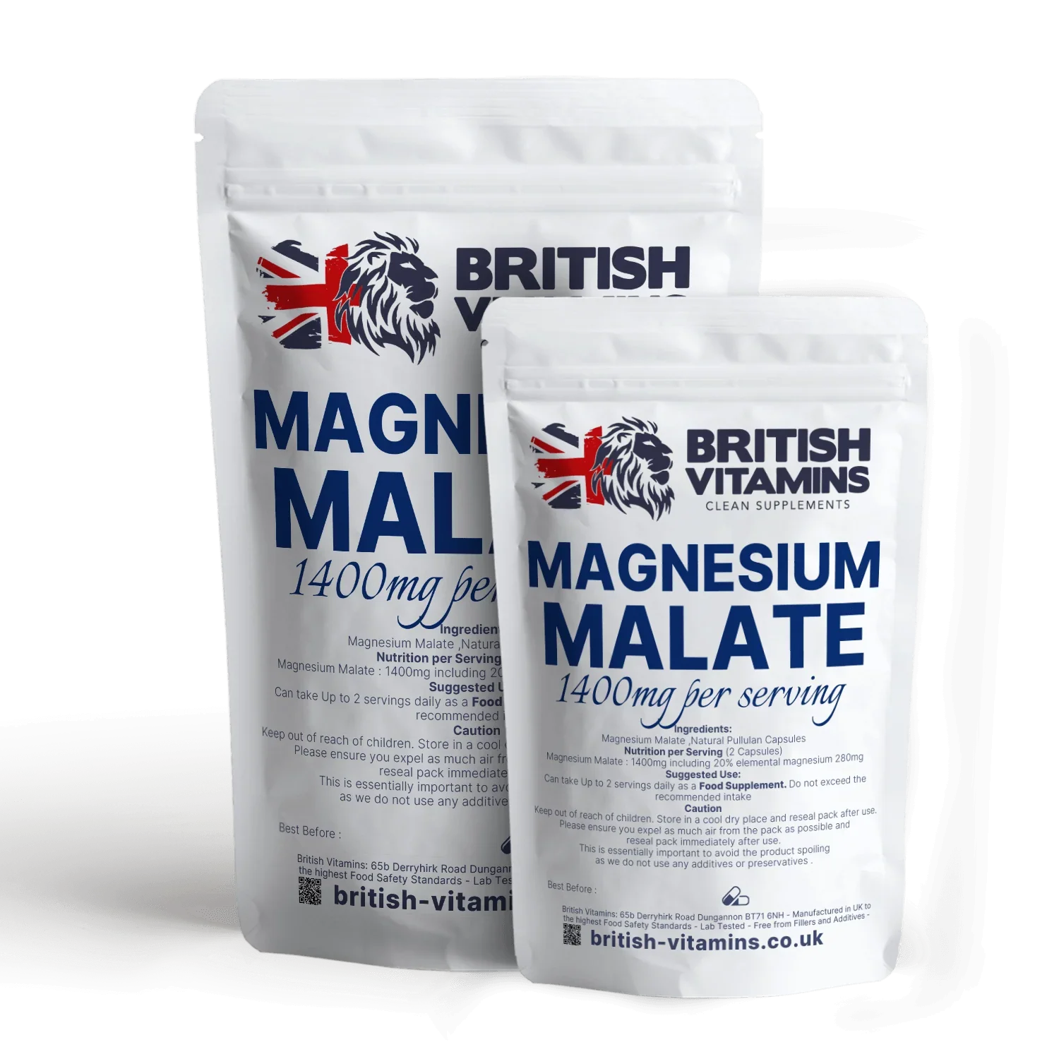 Magnesium Malate 280mg Elemental Magnesium Health & Beauty:Vitamins & Lifestyle Supplements:Vitamins & Minerals British Vitamins 5 Capsules ( Sample )