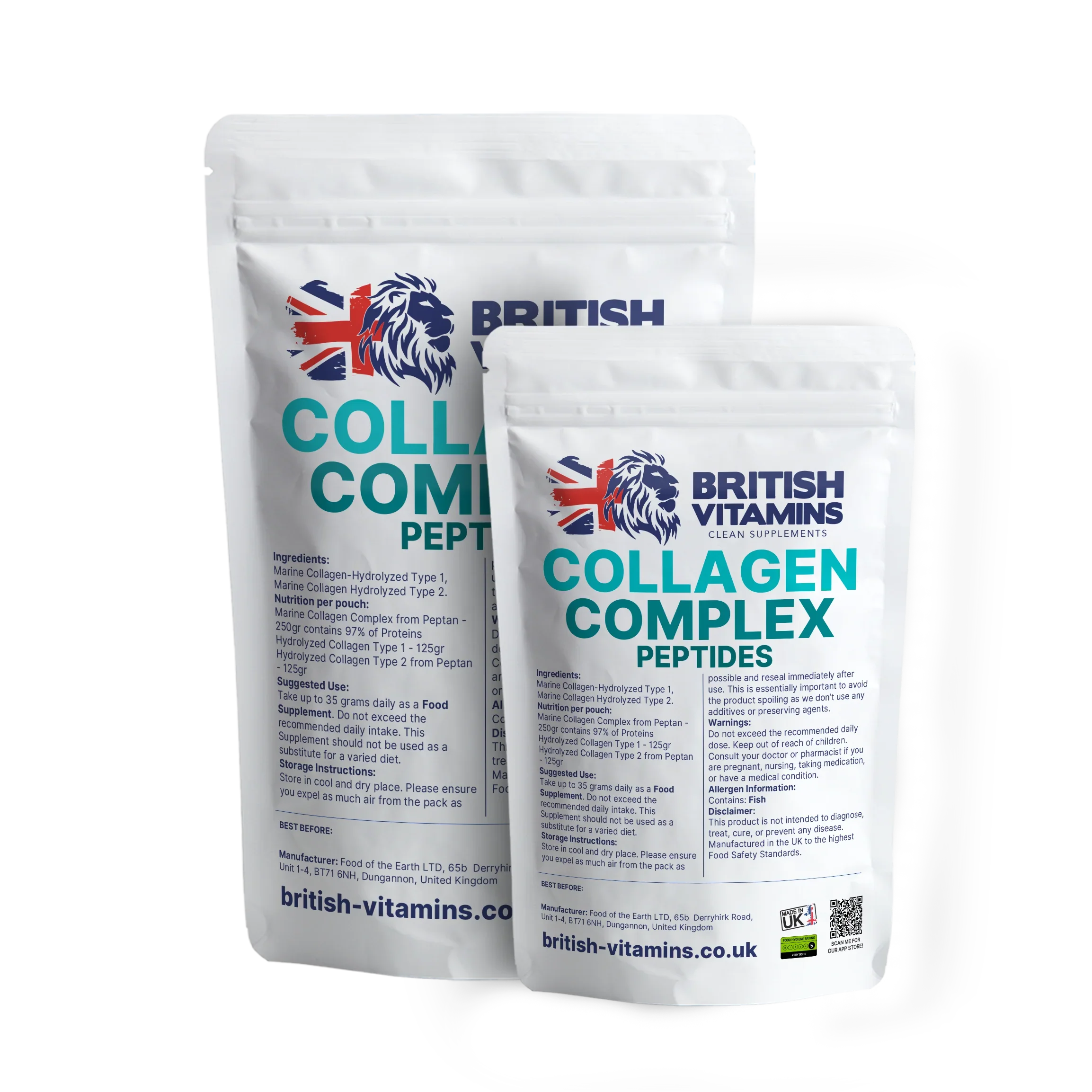 Collagen Complex Proteins Powder Marine No Fillers Unflavoured Health & Beauty:Vitamins & Lifestyle Supplements:Vitamins & Minerals British Vitamins