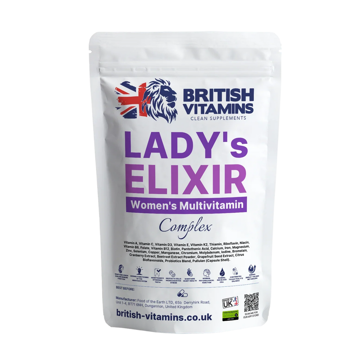 British Vitamins Lady's Elixir Women's Multivitamin Complex food supplement by British Vitamins