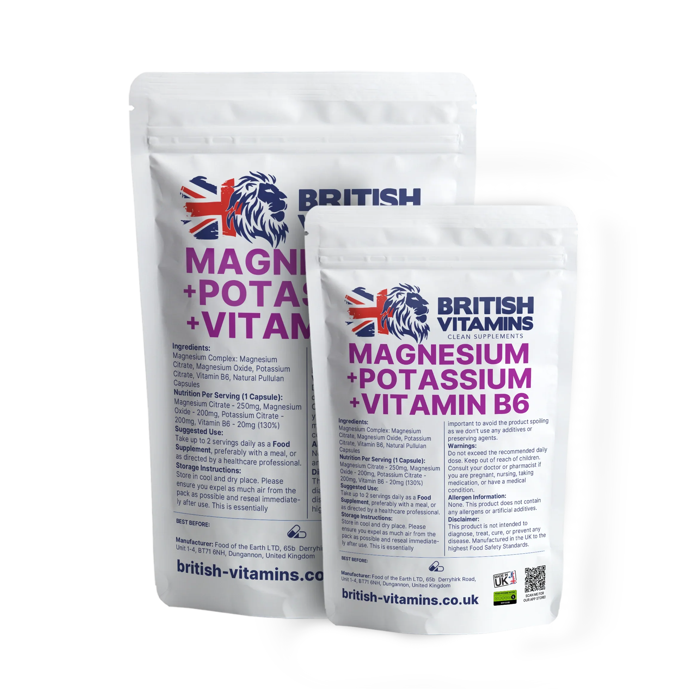 Magnesium Potassium and Vitamin B6 Health & Beauty:Vitamins & Lifestyle Supplements:Vitamins & Minerals British Vitamins