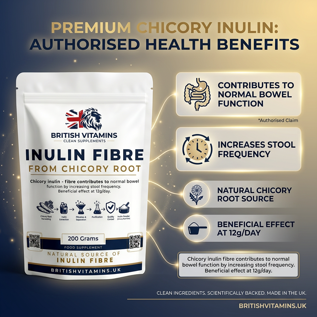 Chicory Root Fibre Powder (Inulin) – Prebiotic Fibre – 200g