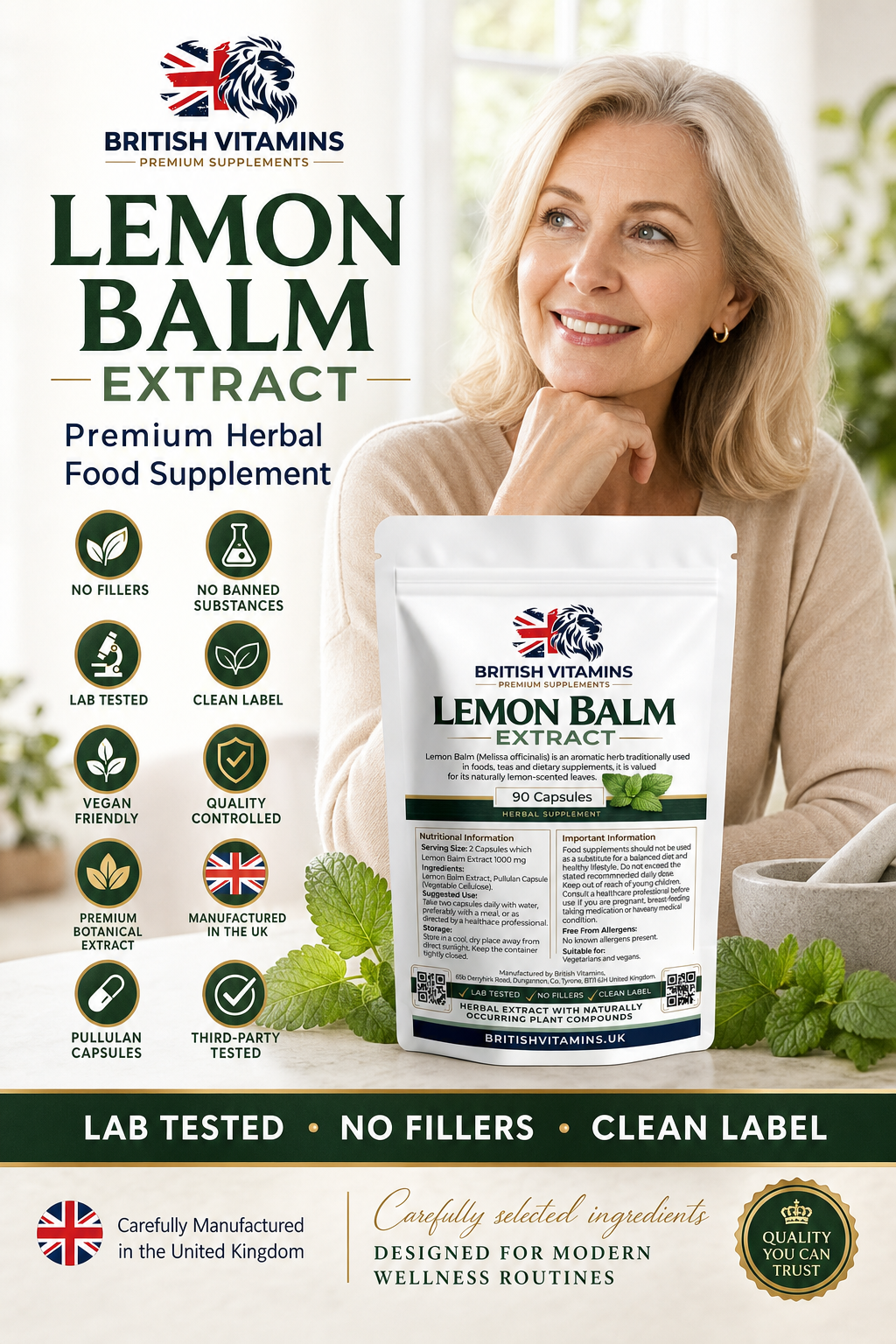 Lemon Balm Herbal Extract – 1000 mg