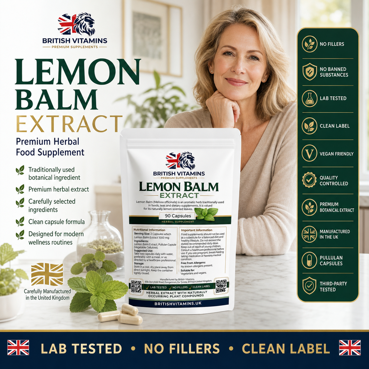 Lemon Balm Herbal Extract – 1000 mg