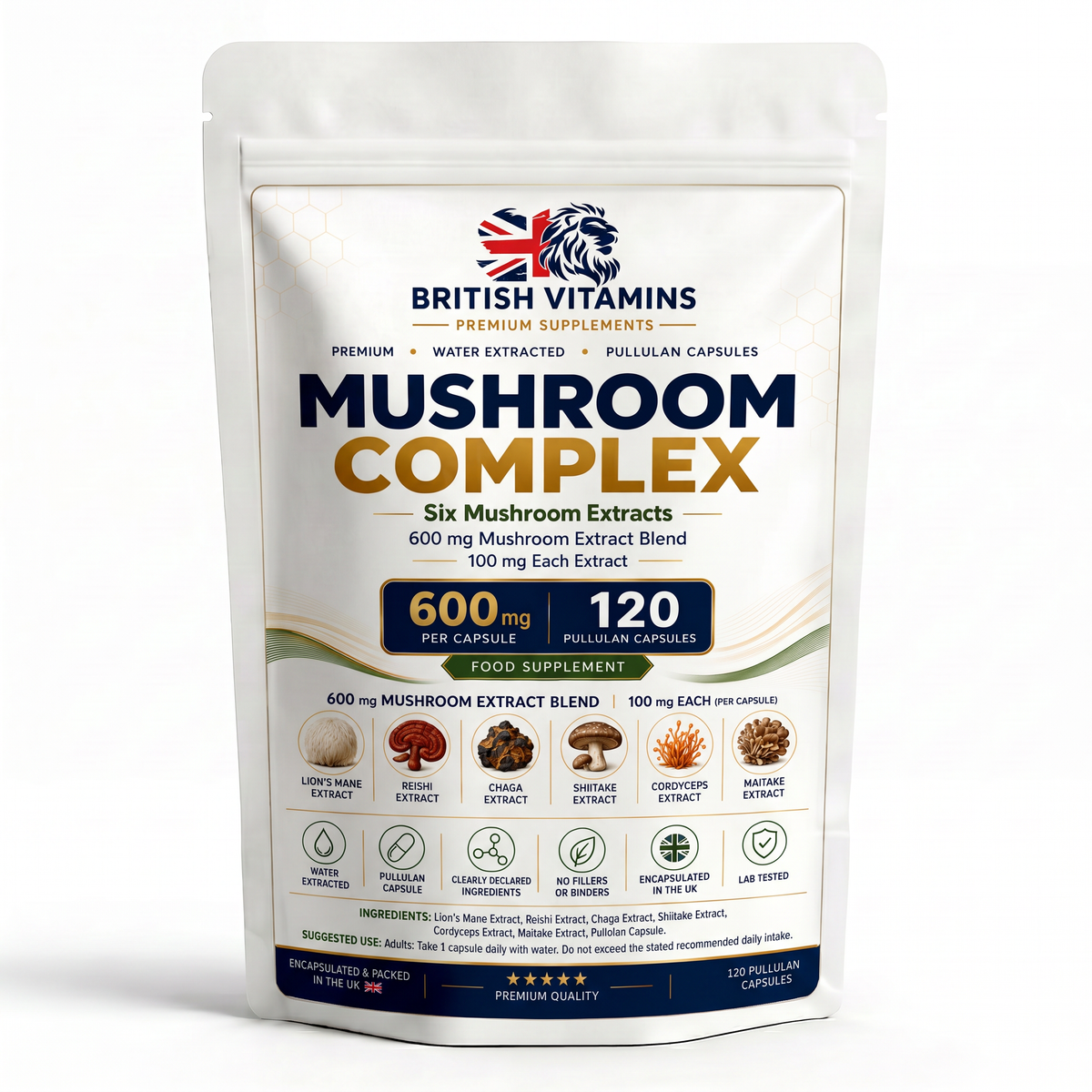 Mushroom Complex extract capsules – 6 in 1