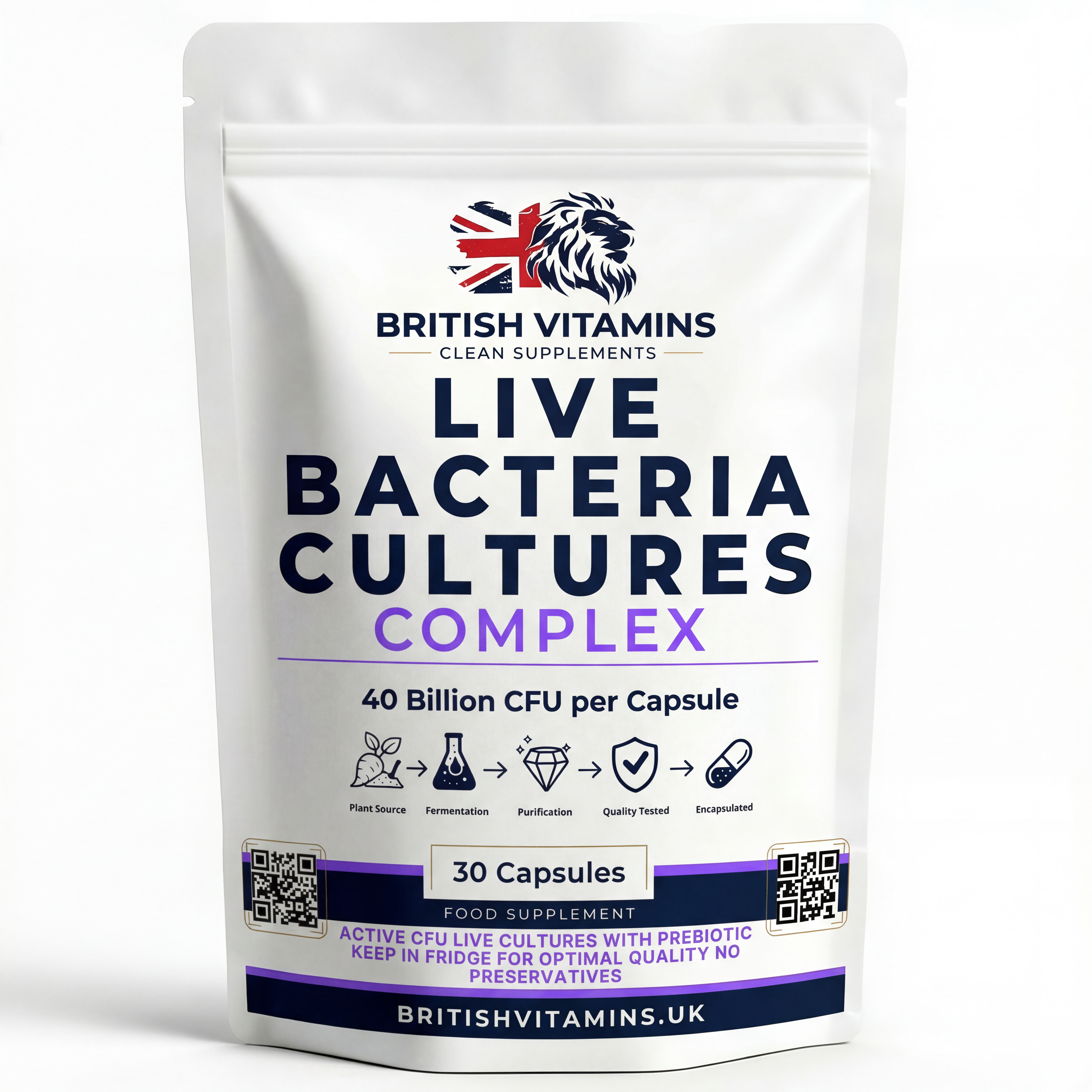 Live Cultures Complex Live Cultures 40 Billion CFU Clean-Label