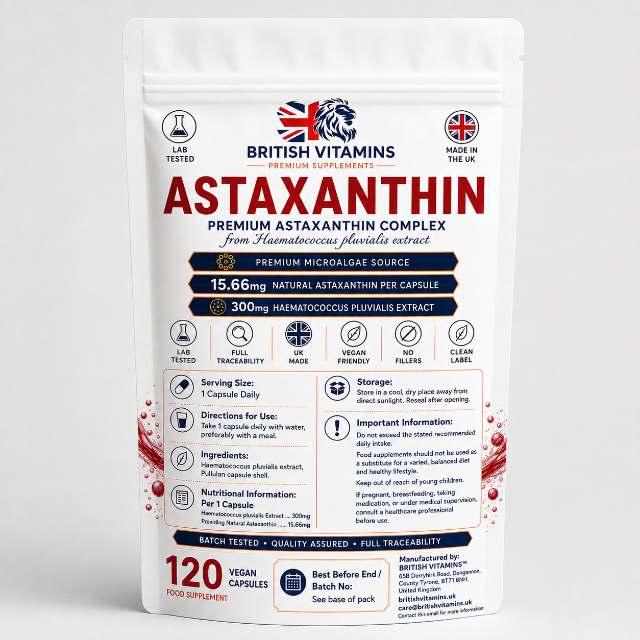 Astaxanthin from Haematococcus pluvialis extract