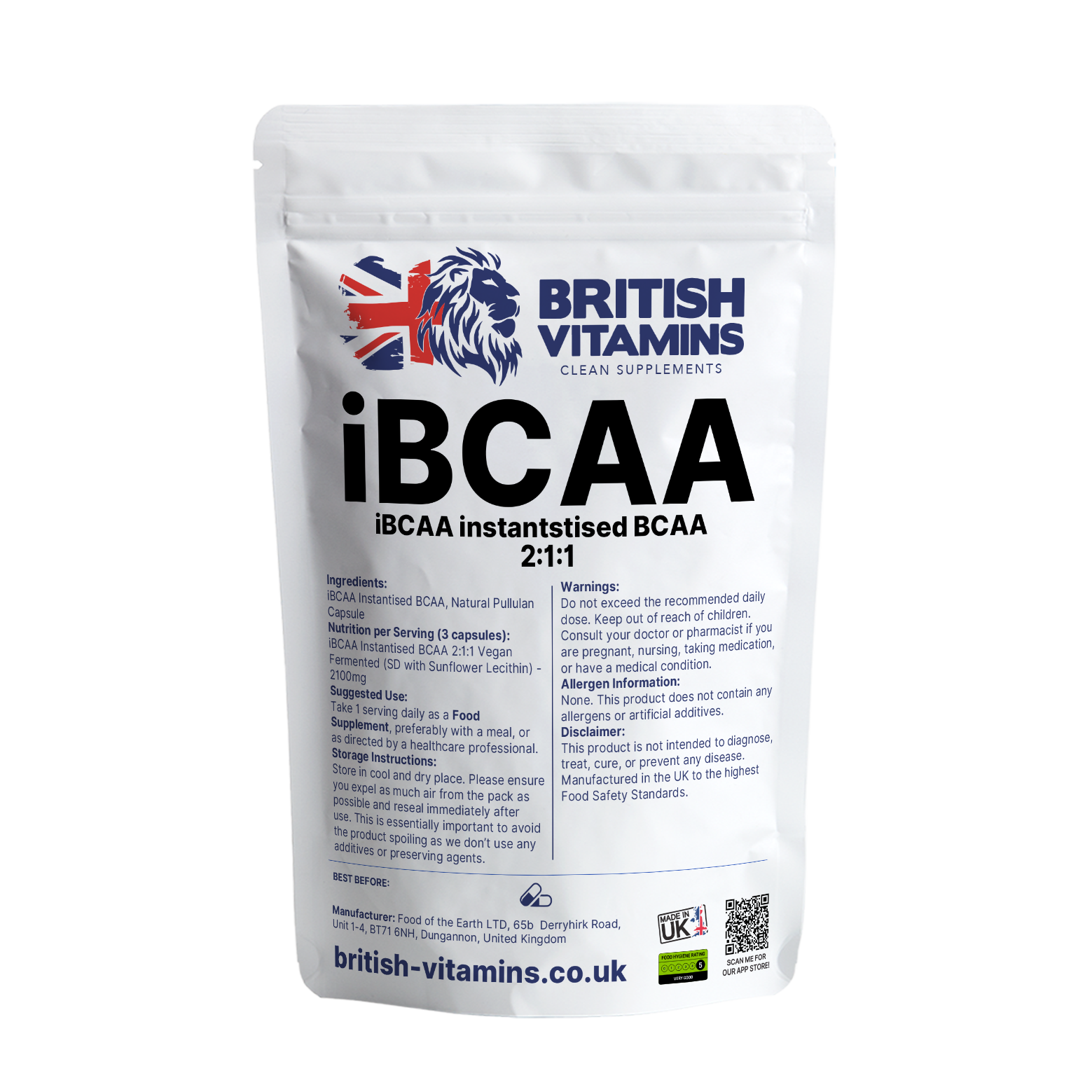 iBCAA 2:1:1 2100mg in Capsules