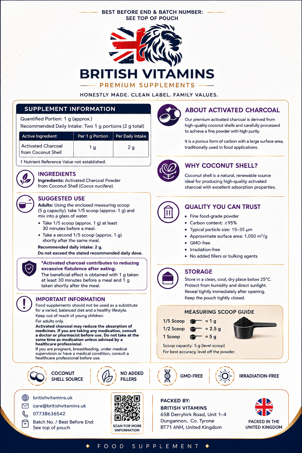 Activated Charcoal Powder Coconut shell - Powder