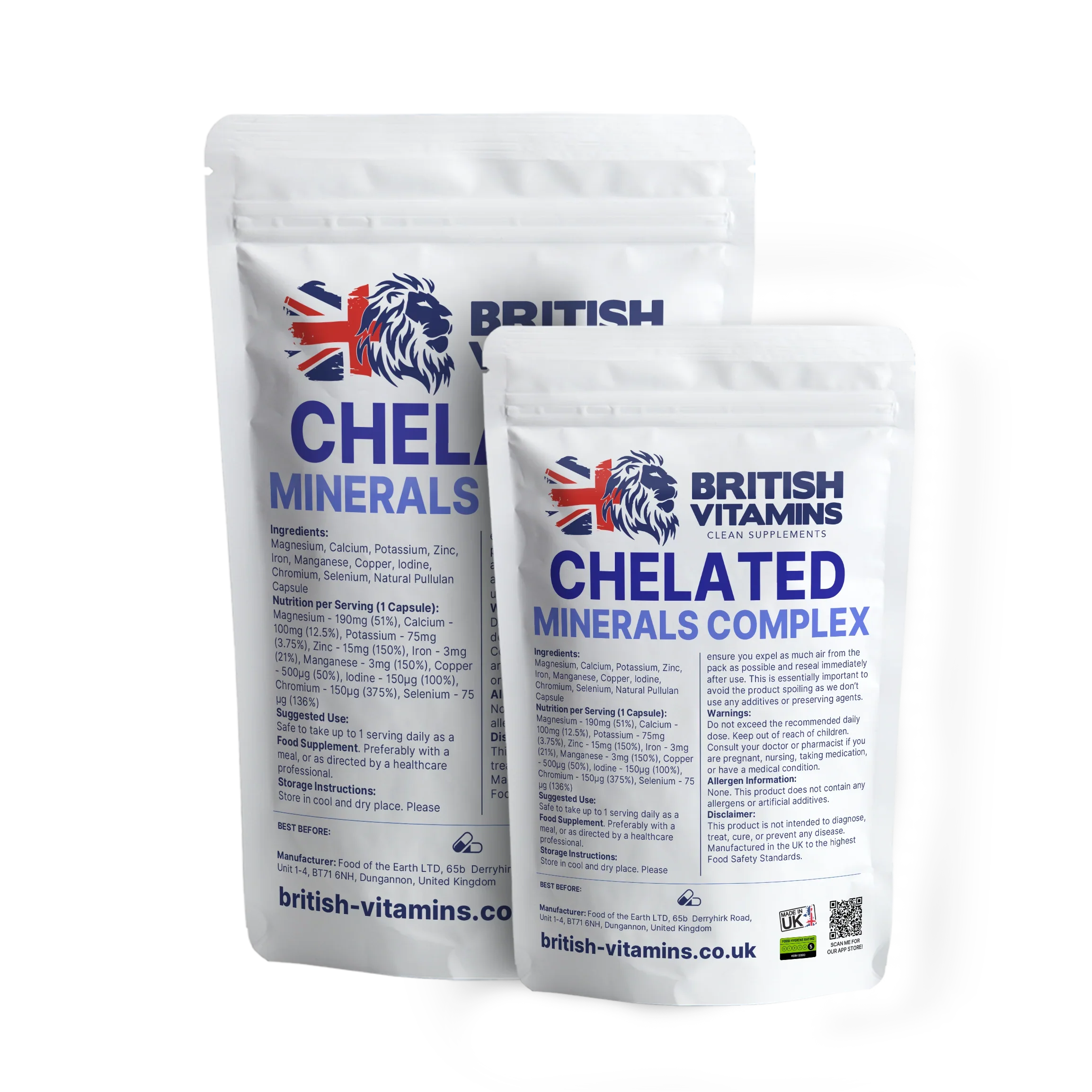 Mineral Complex Chelated Food Supplement British Vitamins