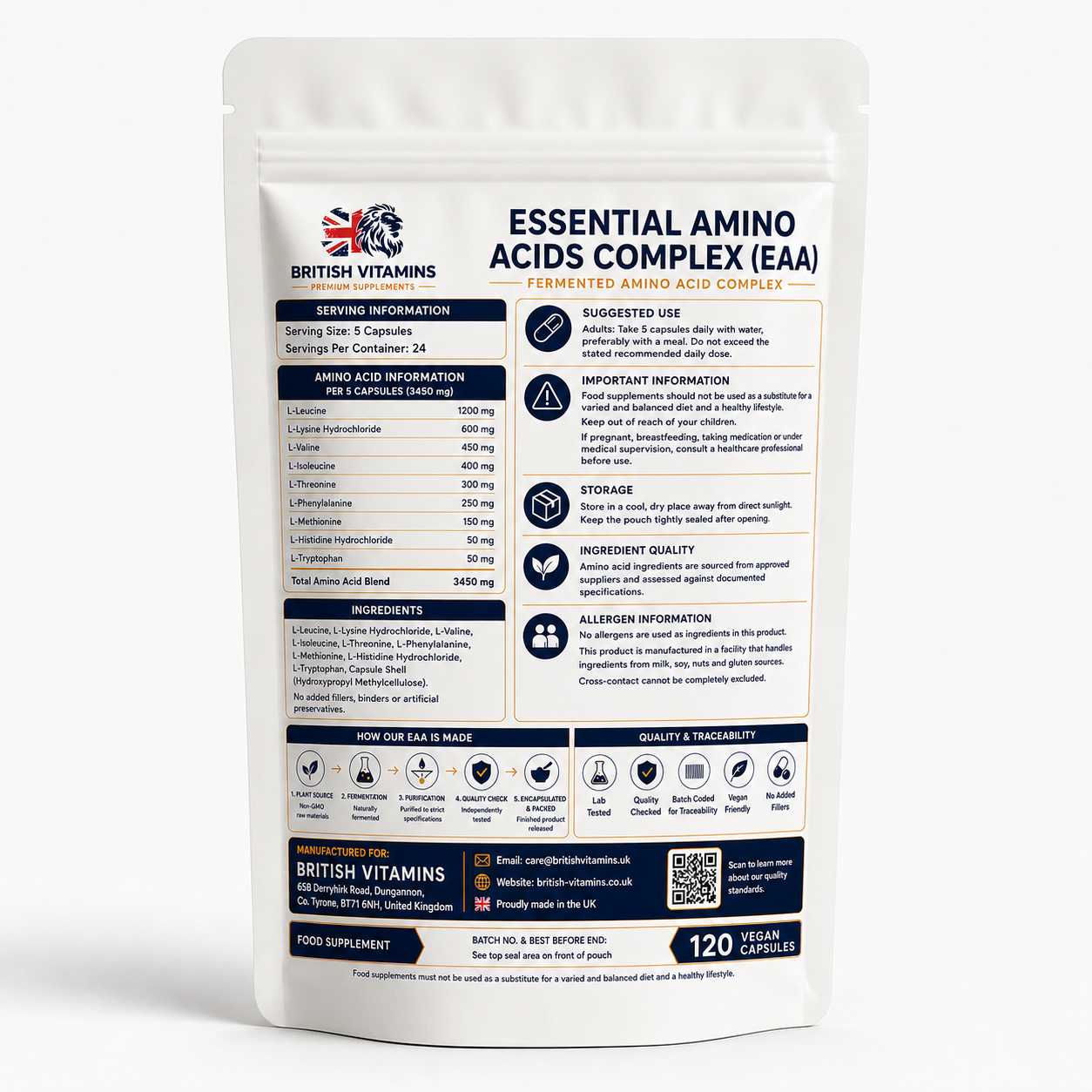 Essential Amino Acids (EAA) in Capsules