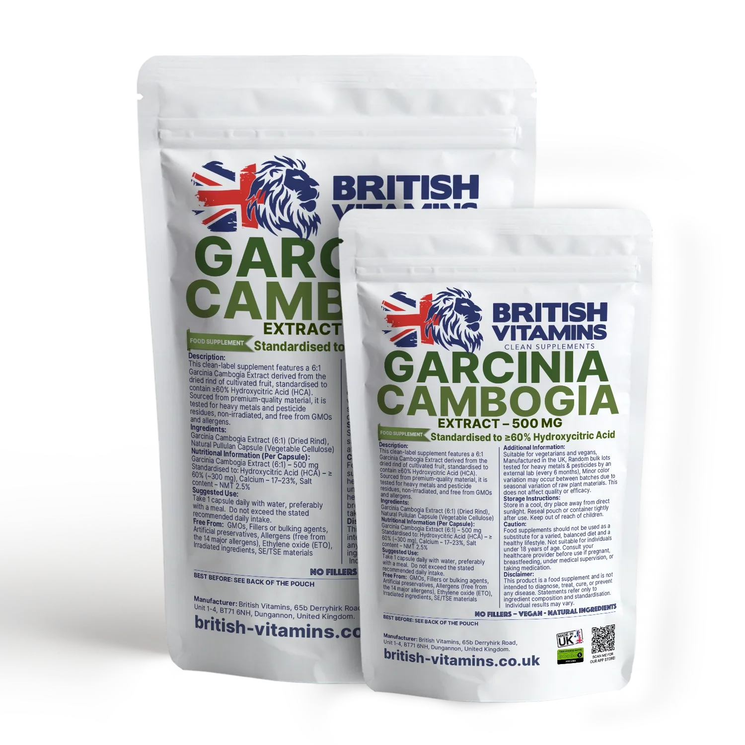 Garcinia Cambogia Extract 500 mg British Vitamins