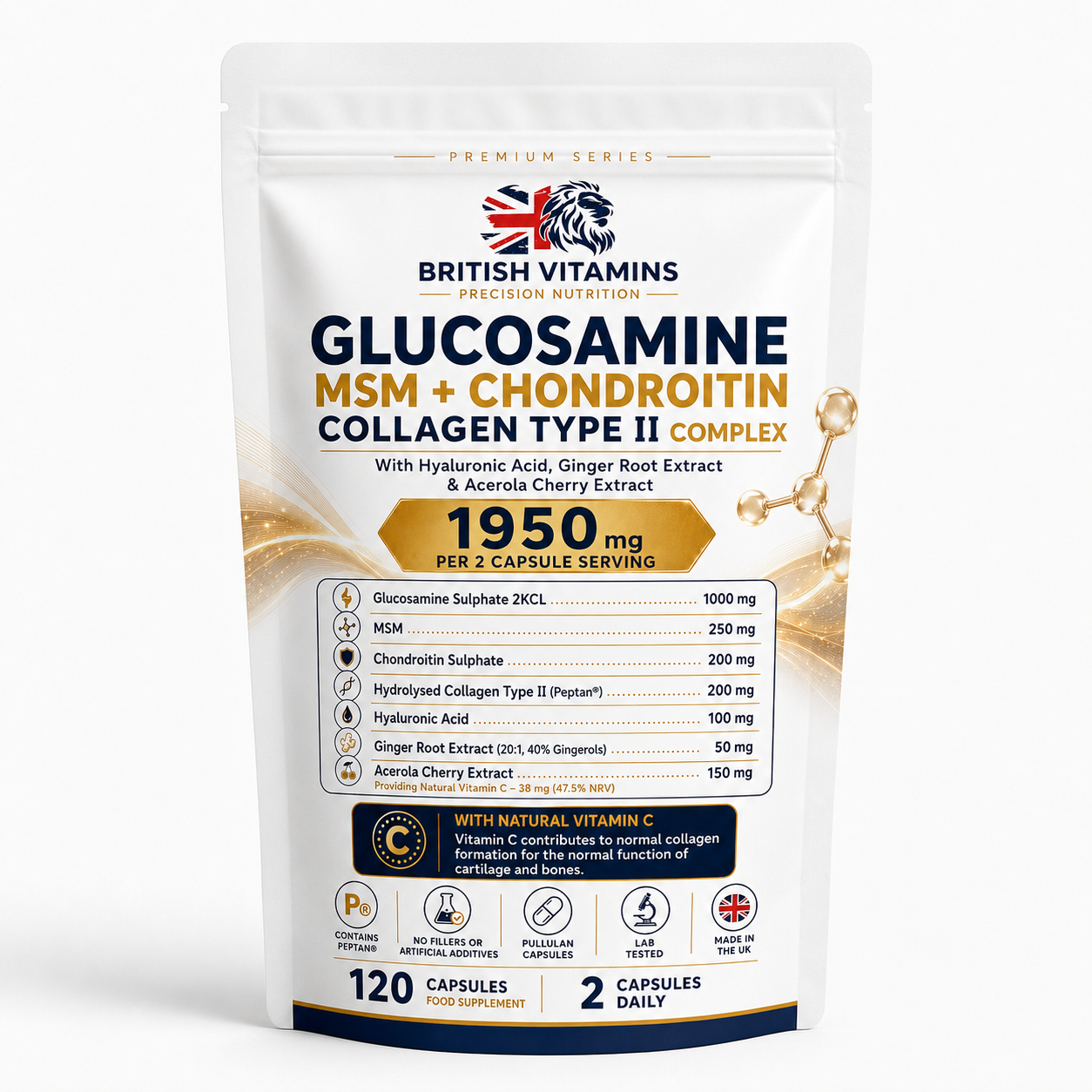Glucosamine Hyaluronic Msm Collagen Chon Natural Vitamin C