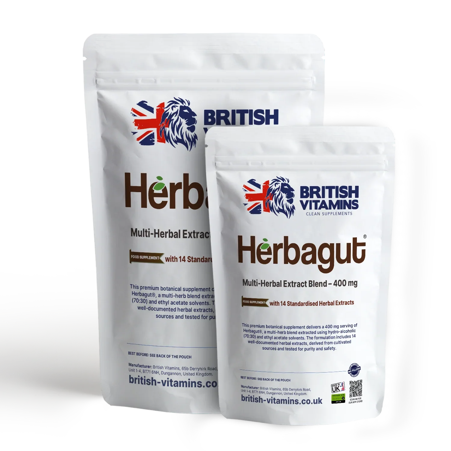Herbagut® Multi Herbal Extract Blend 400 mg British Vitamins