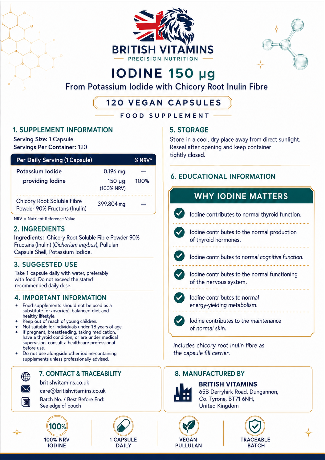 Iodine 150µg Vegan Capsules