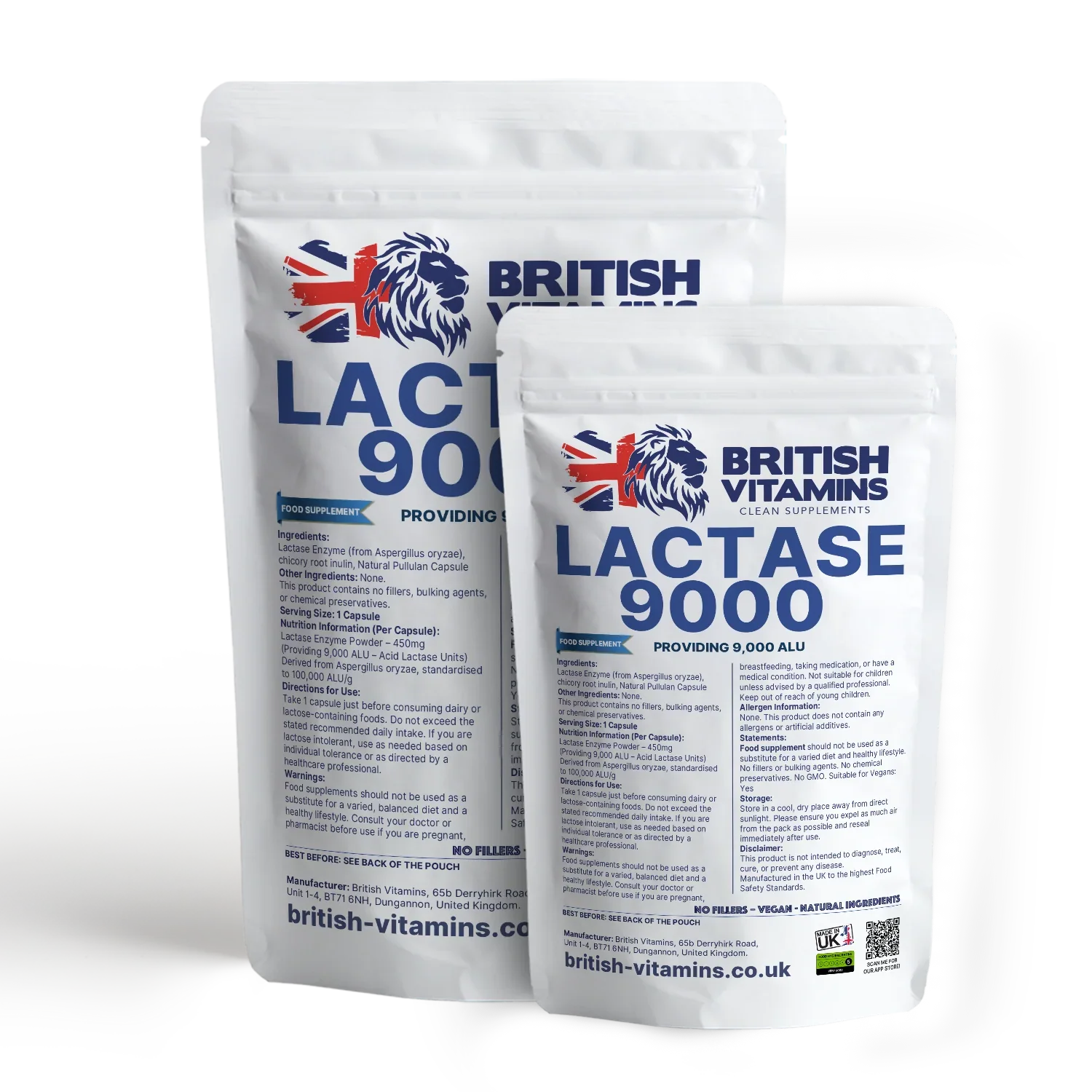 Lactase 9000 Providing 9,000 ALU per capsule British Vitamins