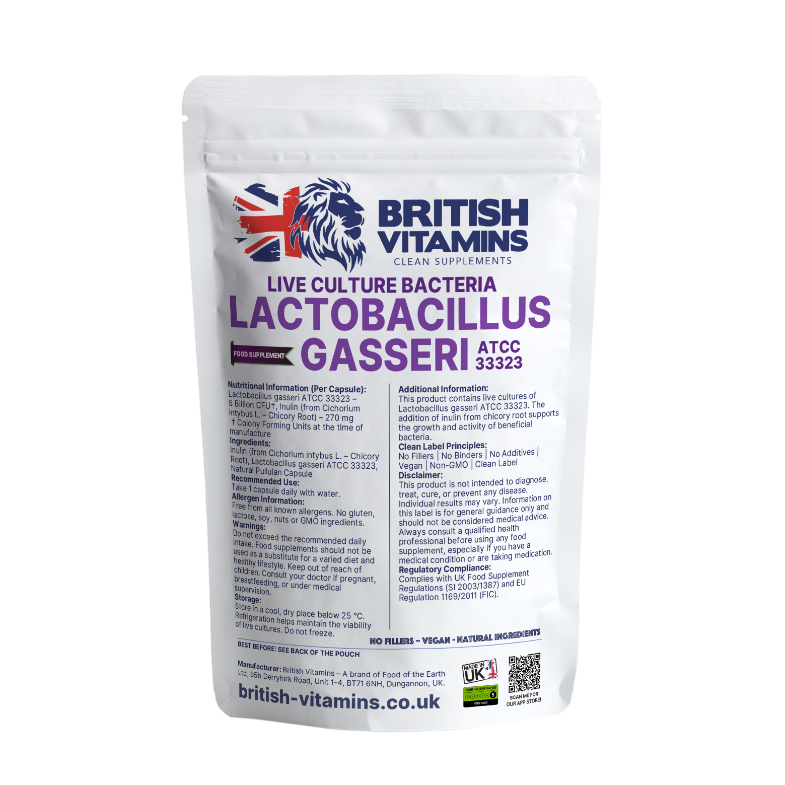 Lactobacillus Gasseri 5 Billion CFU Live Cultures bacteria