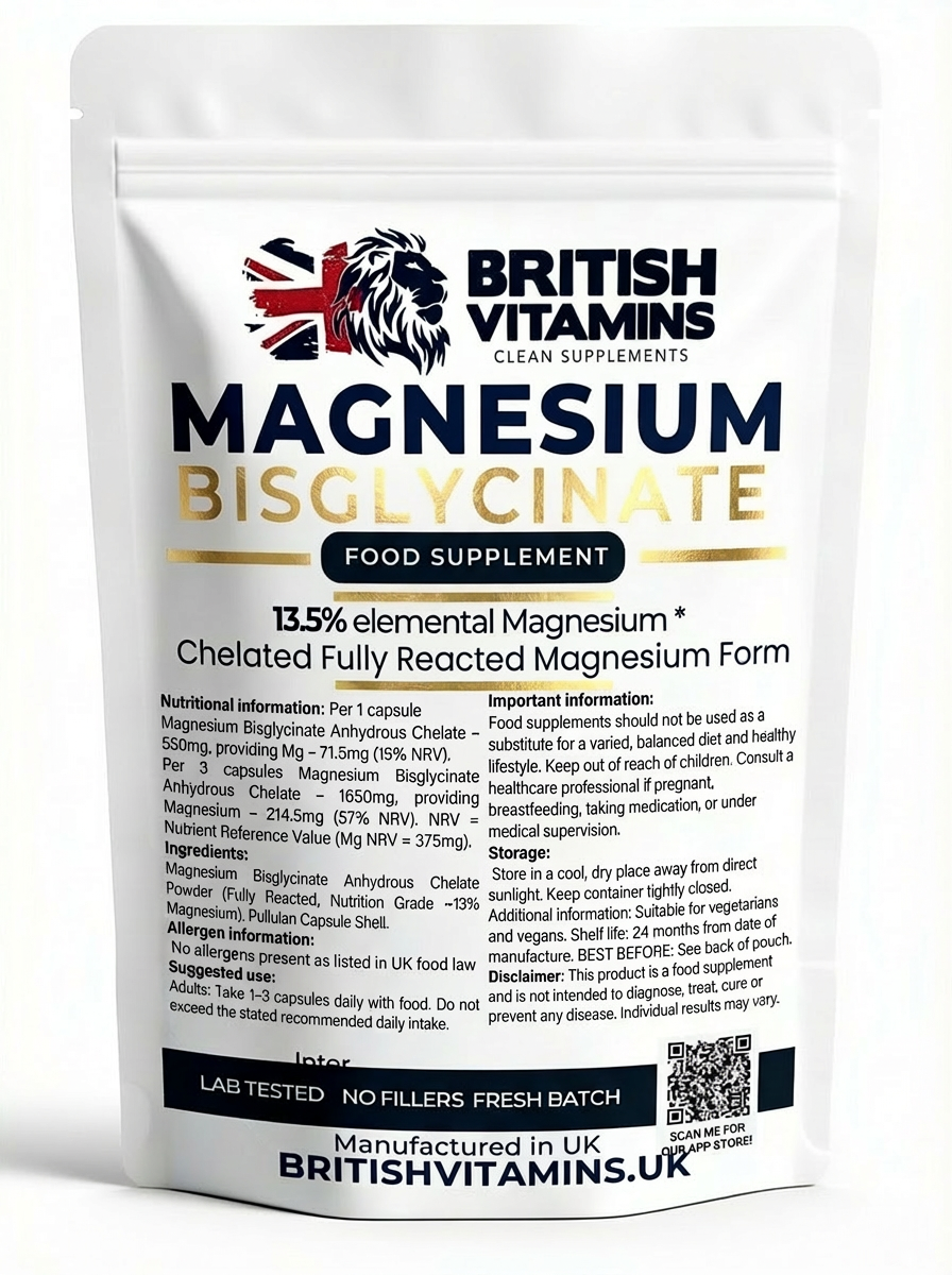 Magnesium Bisglycinate Capsules 13.5% el Mg