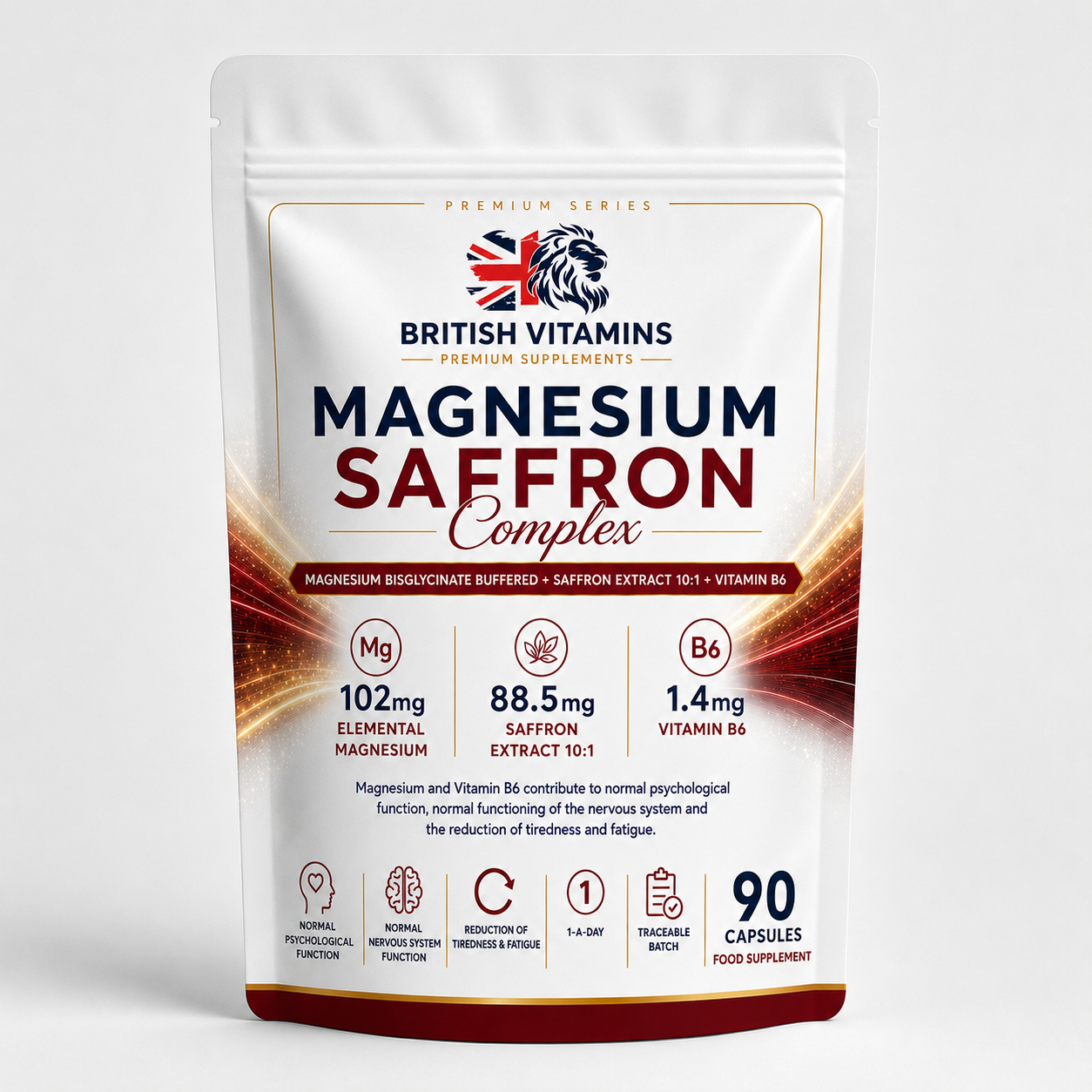 Magnesium Saffron Complex 90 Vegan Capsules