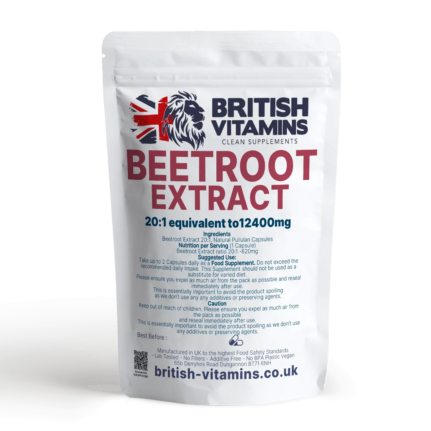 Beetroot Clean 620mg Natural Vegan Capsules Health & Beauty:Vitamins & Lifestyle Supplements:Vitamins & Minerals British Vitamins