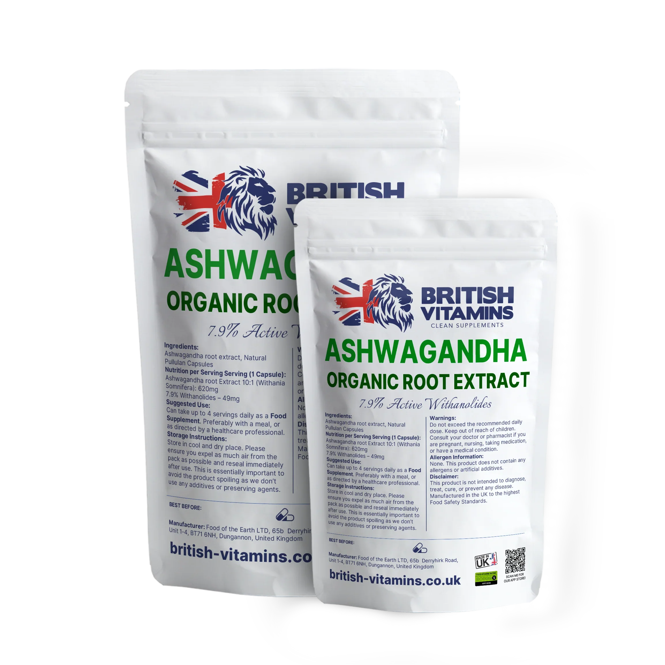Ashwagandha Root Extract 7.9% Withanolides Health & Beauty:Vitamins & Lifestyle Supplements:Vitamins & Minerals British Vitamins