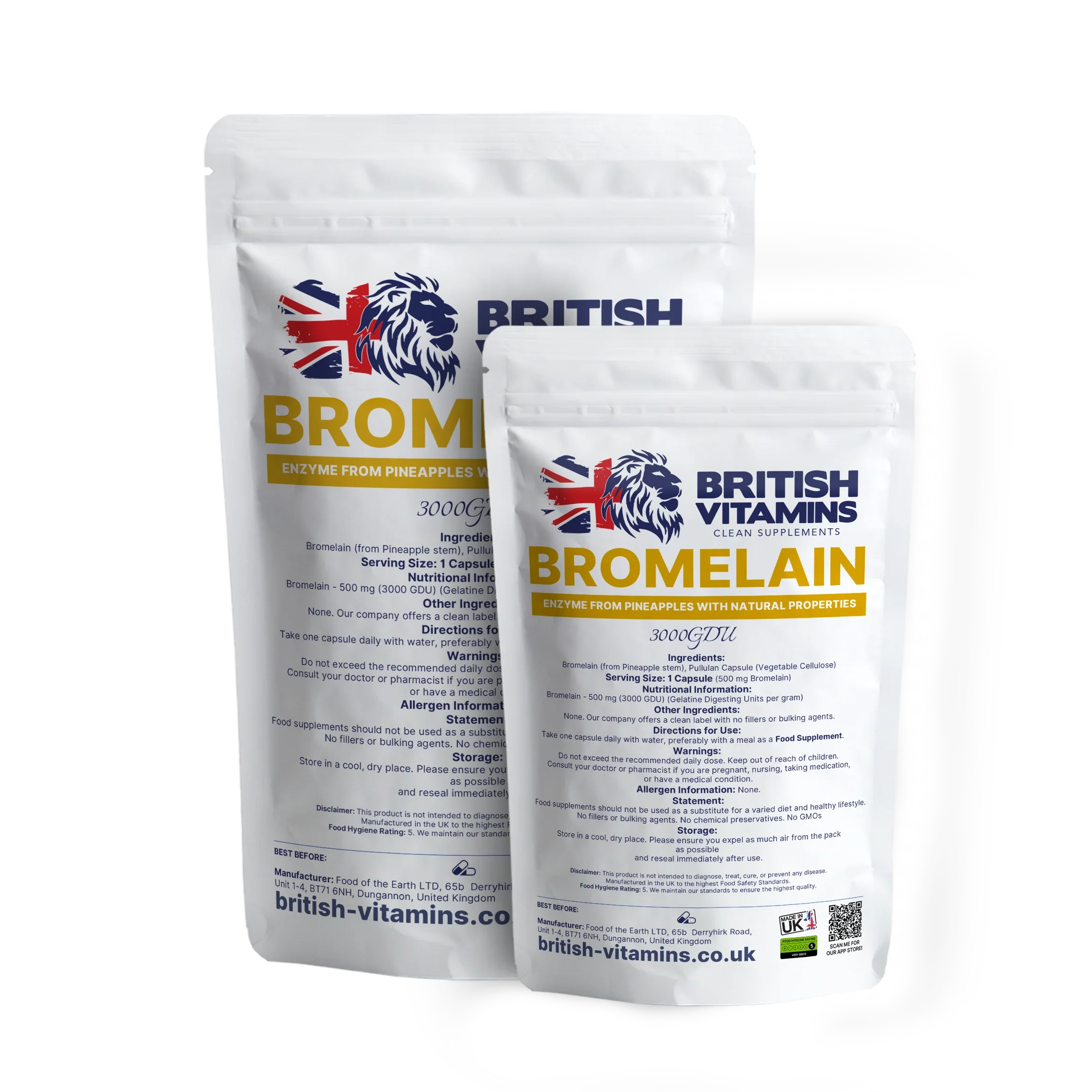 Bromelain 3000GDU Health & Beauty:Vitamins & Lifestyle Supplements:Vitamins & Minerals British Vitamins