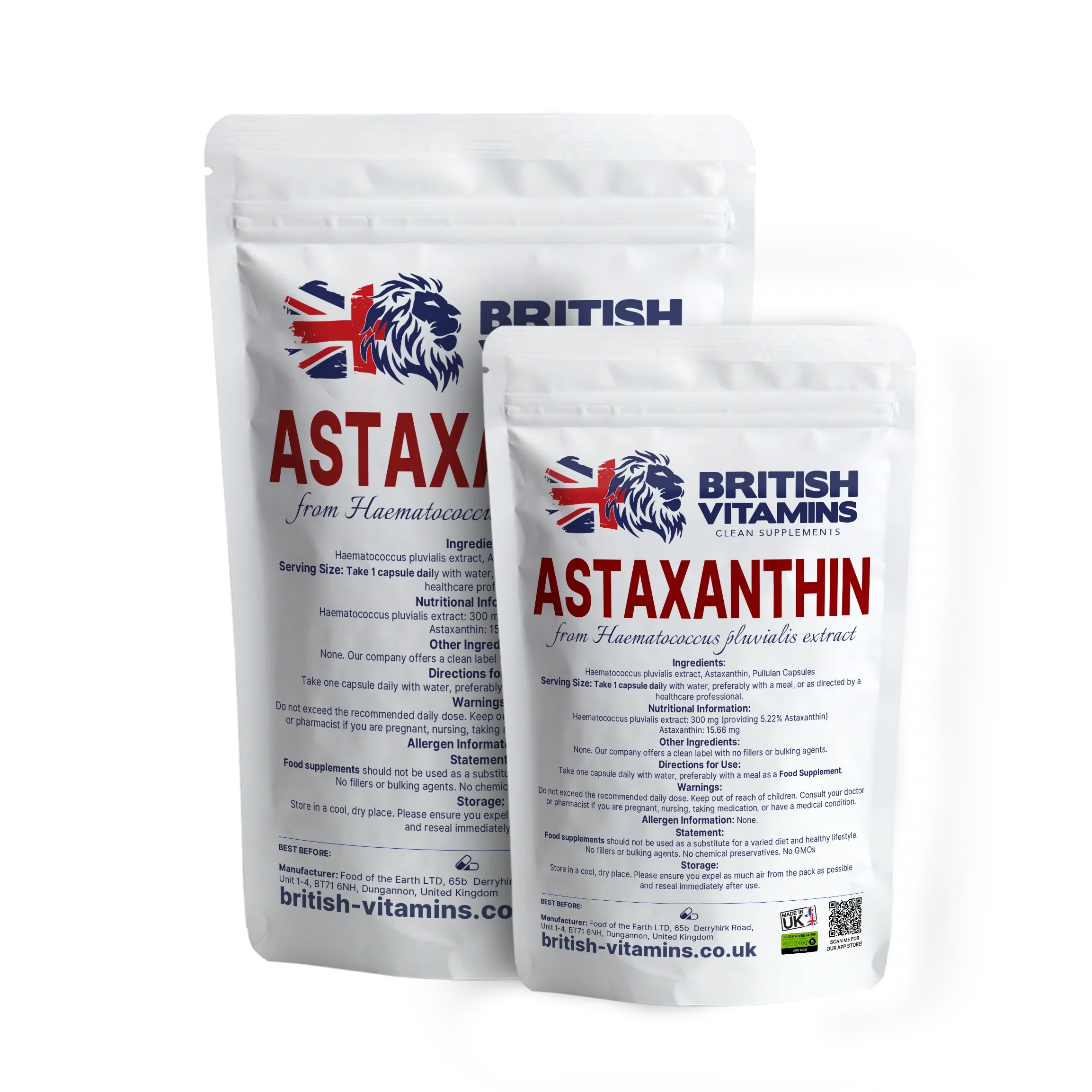Astaxanthin from Haematococcus pluvialis extract Health & Beauty:Vitamins & Lifestyle Supplements:Vitamins & Minerals British Vitamins