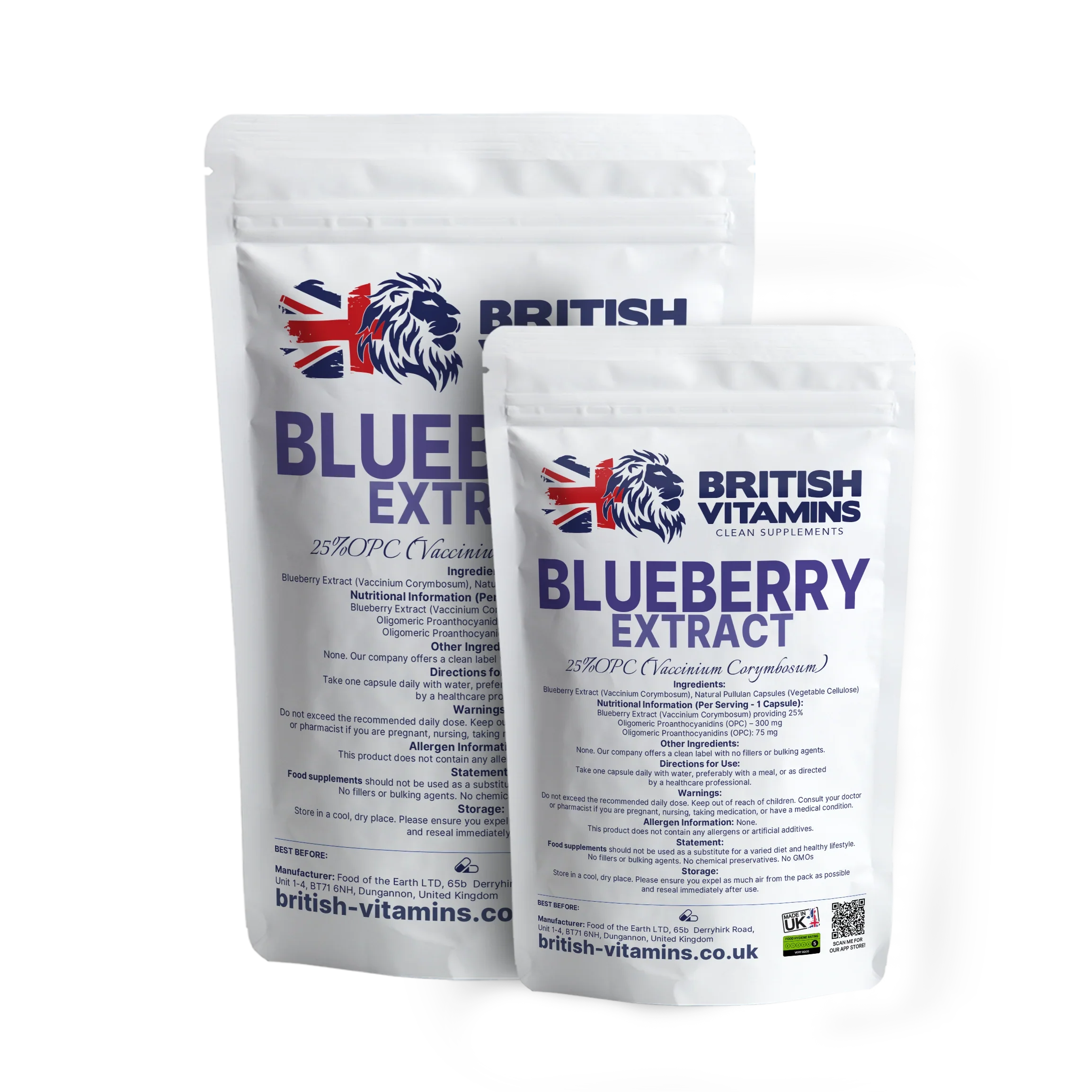 Blueberry Extract 300mg Health & Beauty:Vitamins & Lifestyle Supplements:Vitamins & Minerals British Vitamins