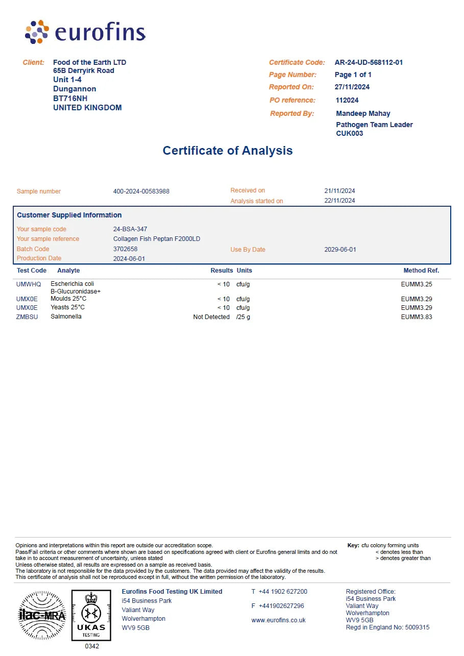 Collagen Complex Proteins Powder Marine No Fillers Unflavoured Health & Beauty:Vitamins & Lifestyle Supplements:Vitamins & Minerals British Vitamins