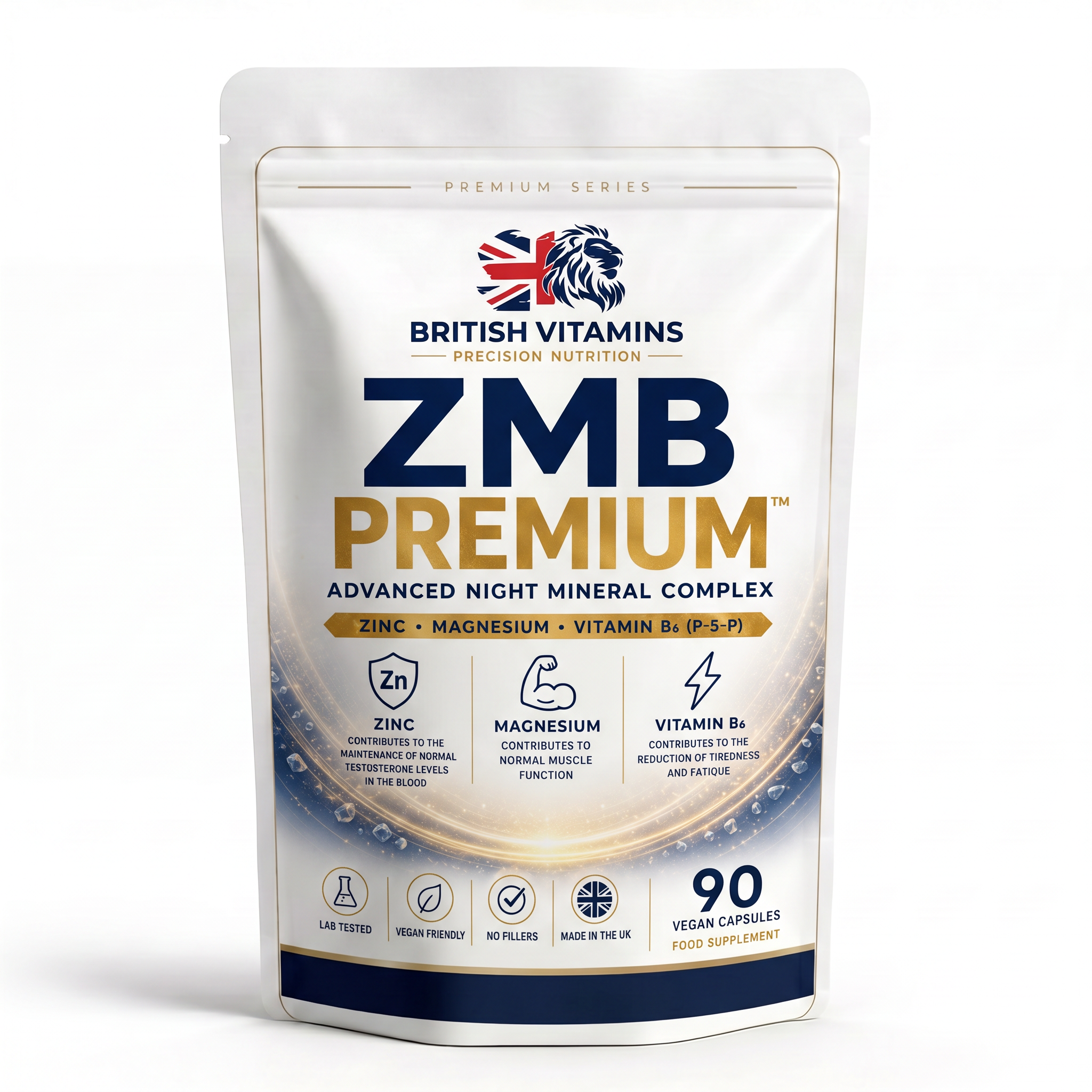 ZMB Premium Zinc Magnesium Vitamin B6 Capsules UK Made | British Vitamins