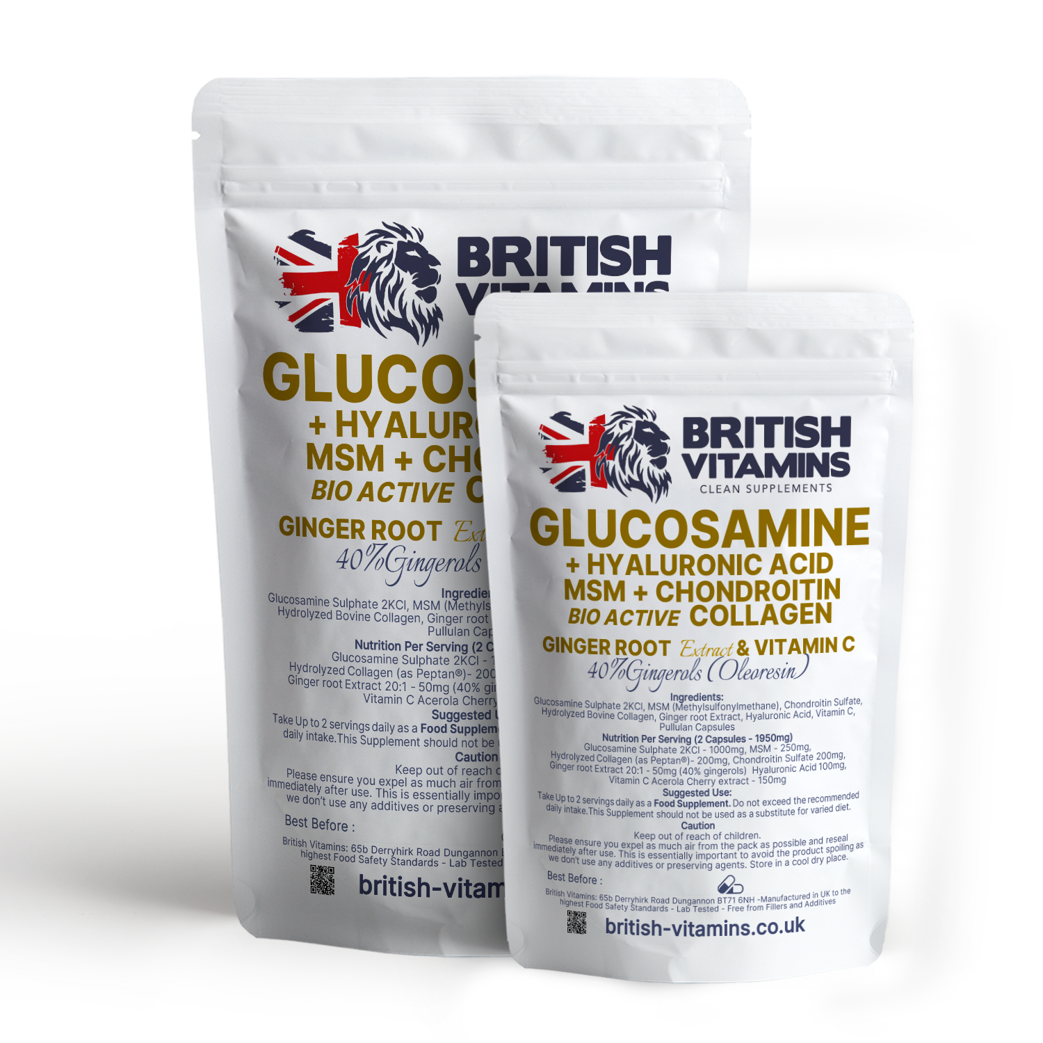 Glucosamine Hyaluronic Msm Collagen Chon Natural Vitamin C