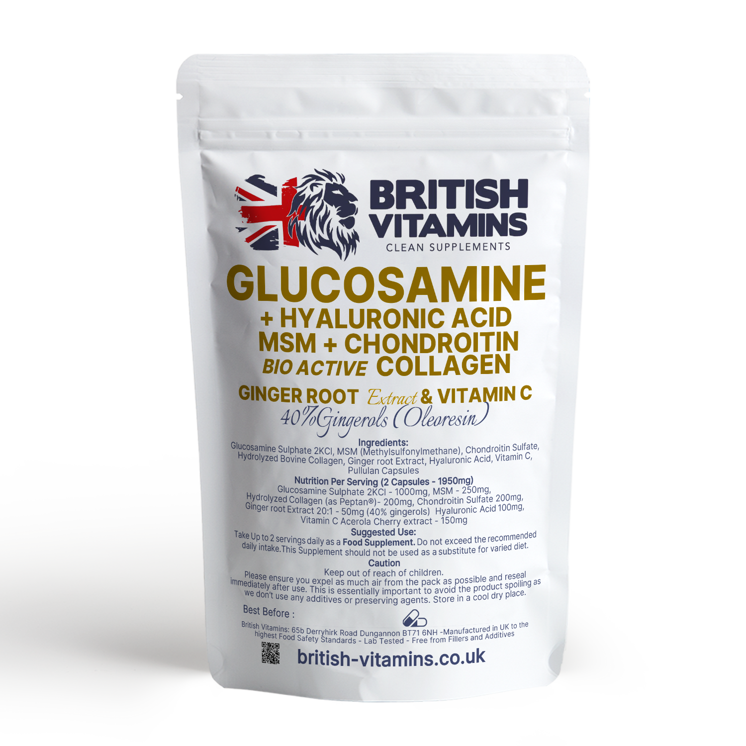 Glucosamine Hyaluronic Msm Collagen Chon Natural Vitamin C