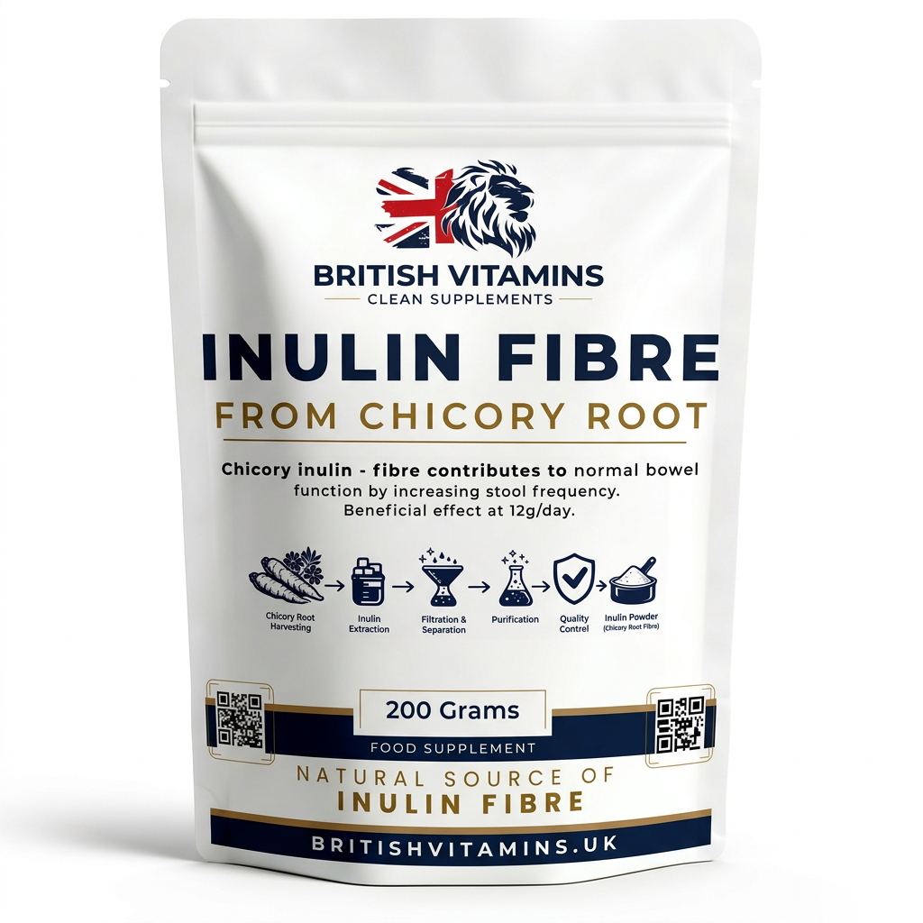 Chicory Root Fibre Powder (Inulin) – Prebiotic Fibre – 200g