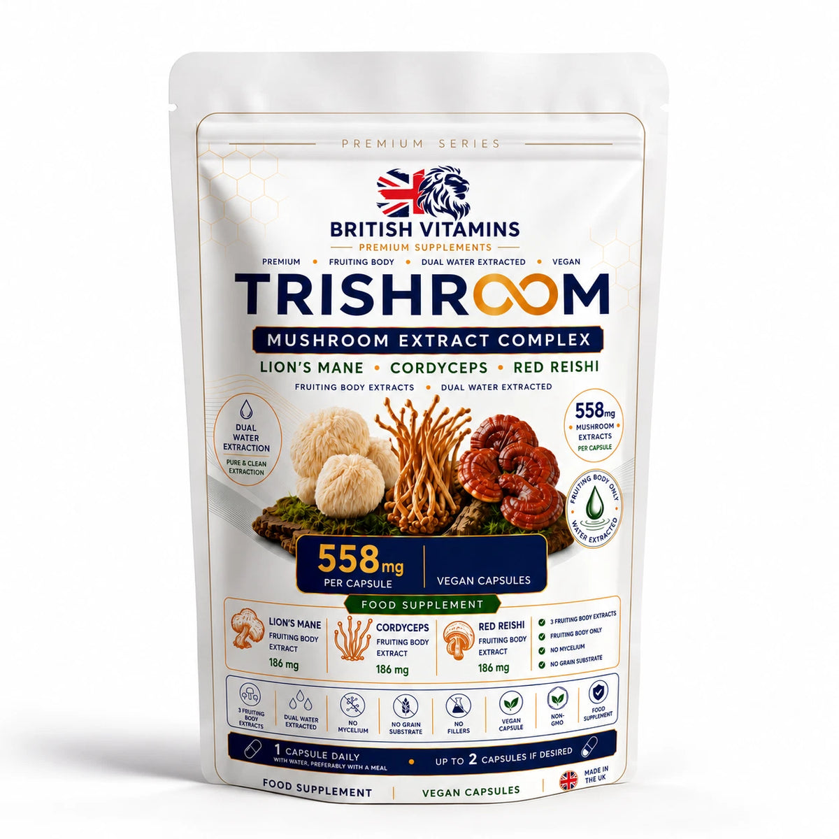TRISHROOM 558 mg per capsule – universal front